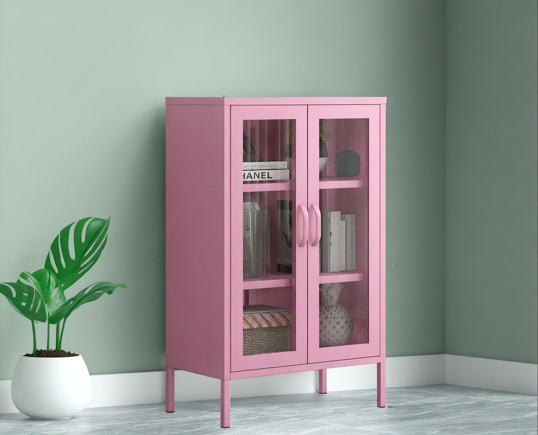 AesCraft Sideboard Storage Metal Locker Aescraft Pink
