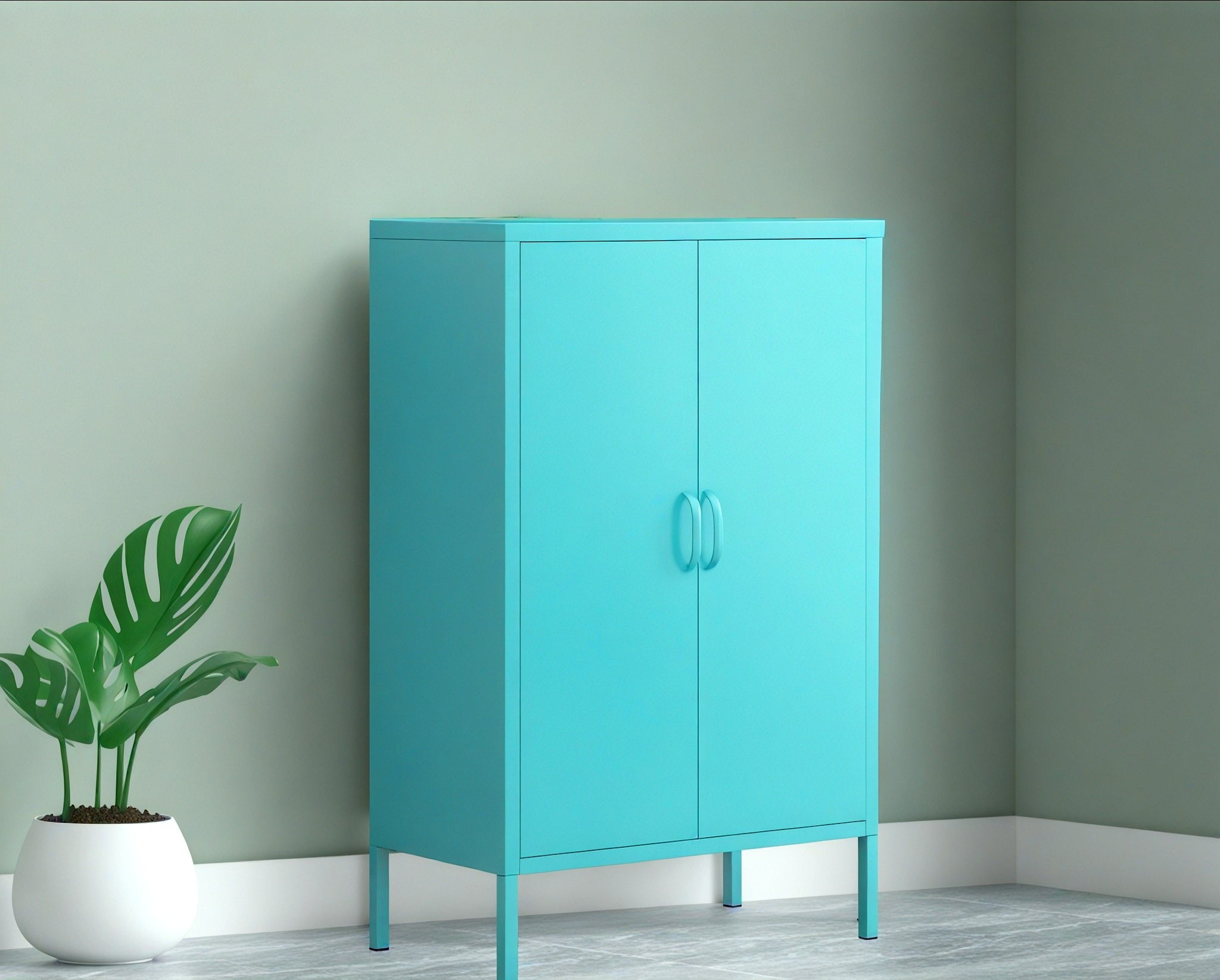Aescraft Hue Haven Locker Aescraft Blue-Vertical Door