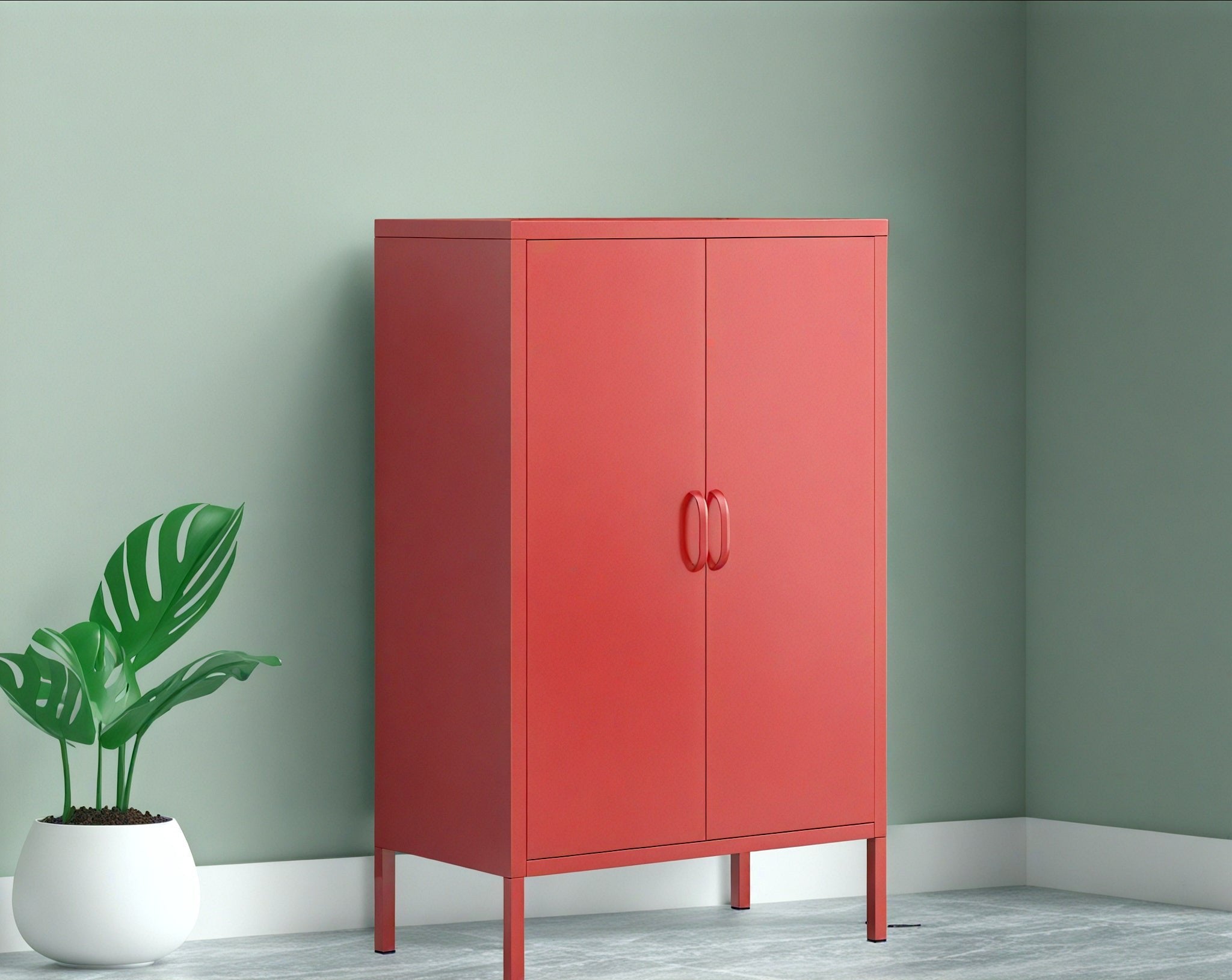 Aescraft Hue Haven Locker Aescraft Red-Vertical Door