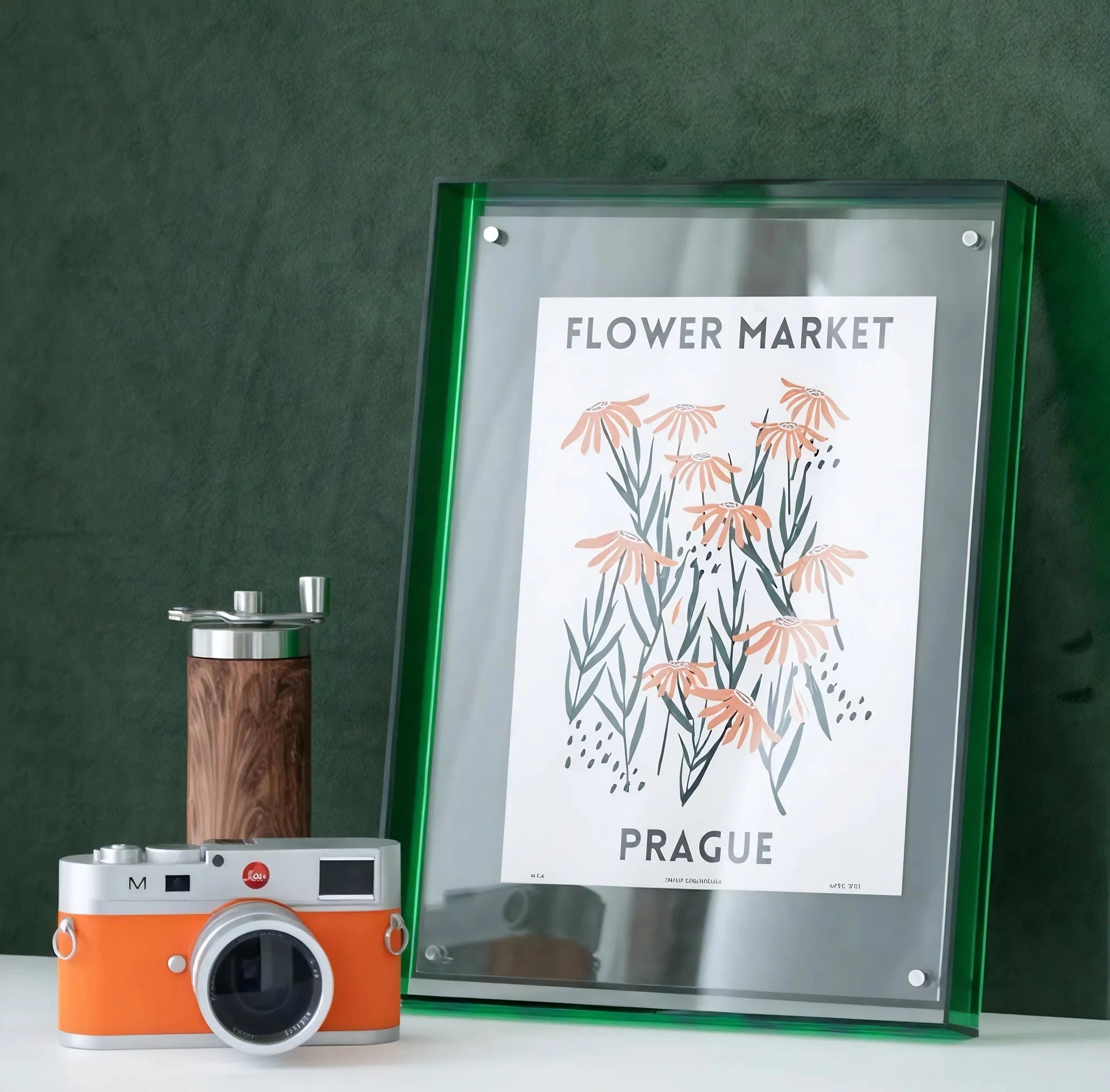 Artful Acrylic: Display & Serve in Style  Aescraft Emerald Green 21cm*30cm - (A)