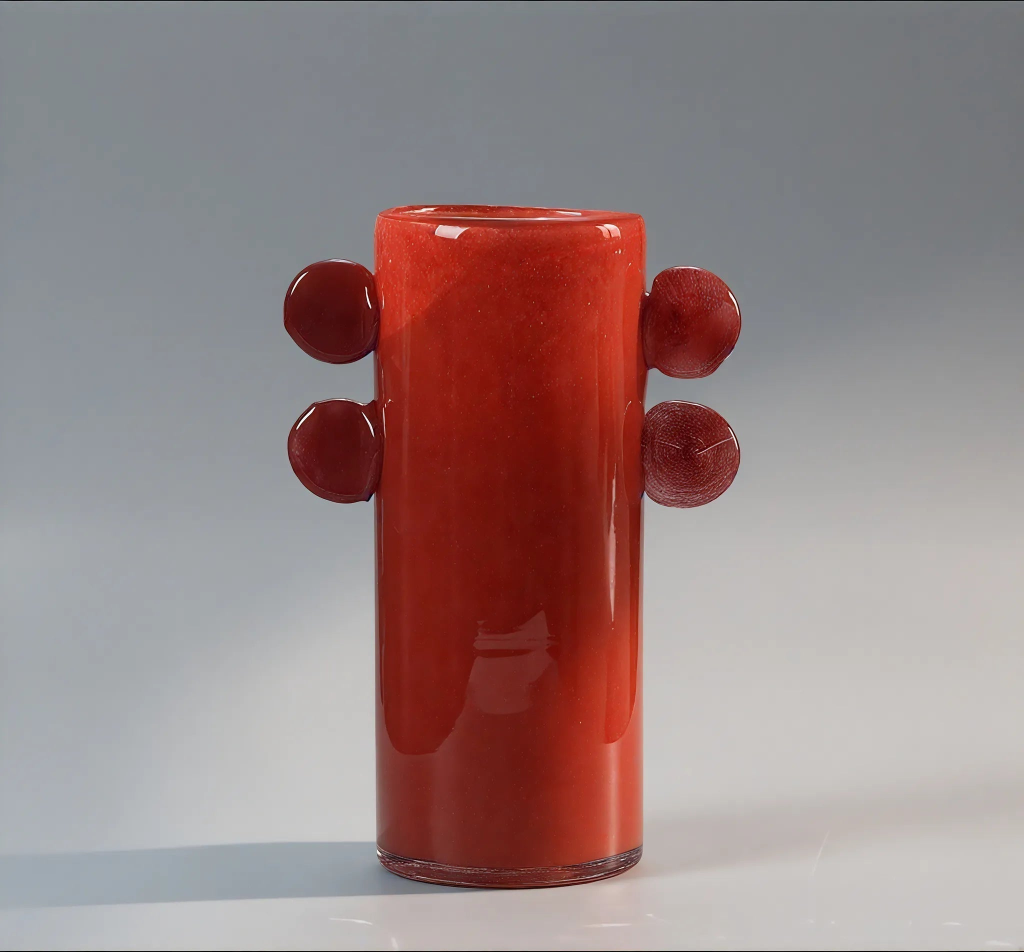Artisanal Glass Vase Aescraft Red