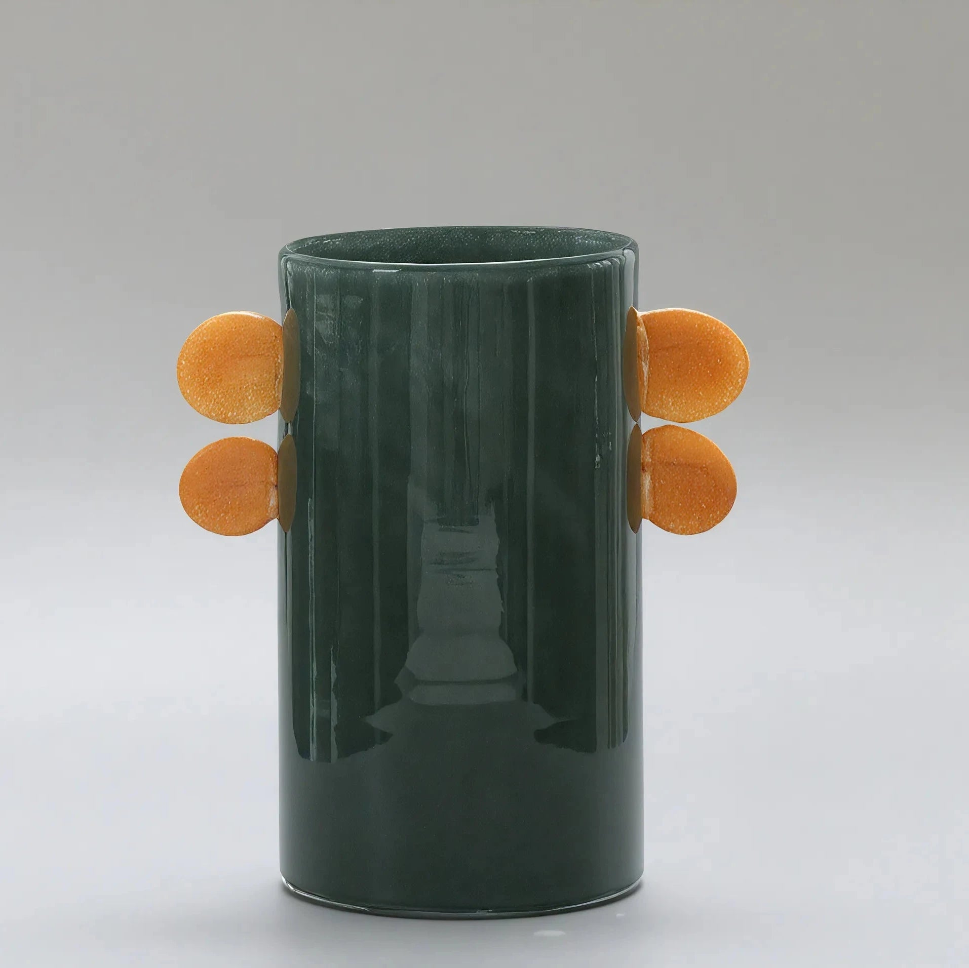 Artisanal Glass Vase Aescraft Olive Green