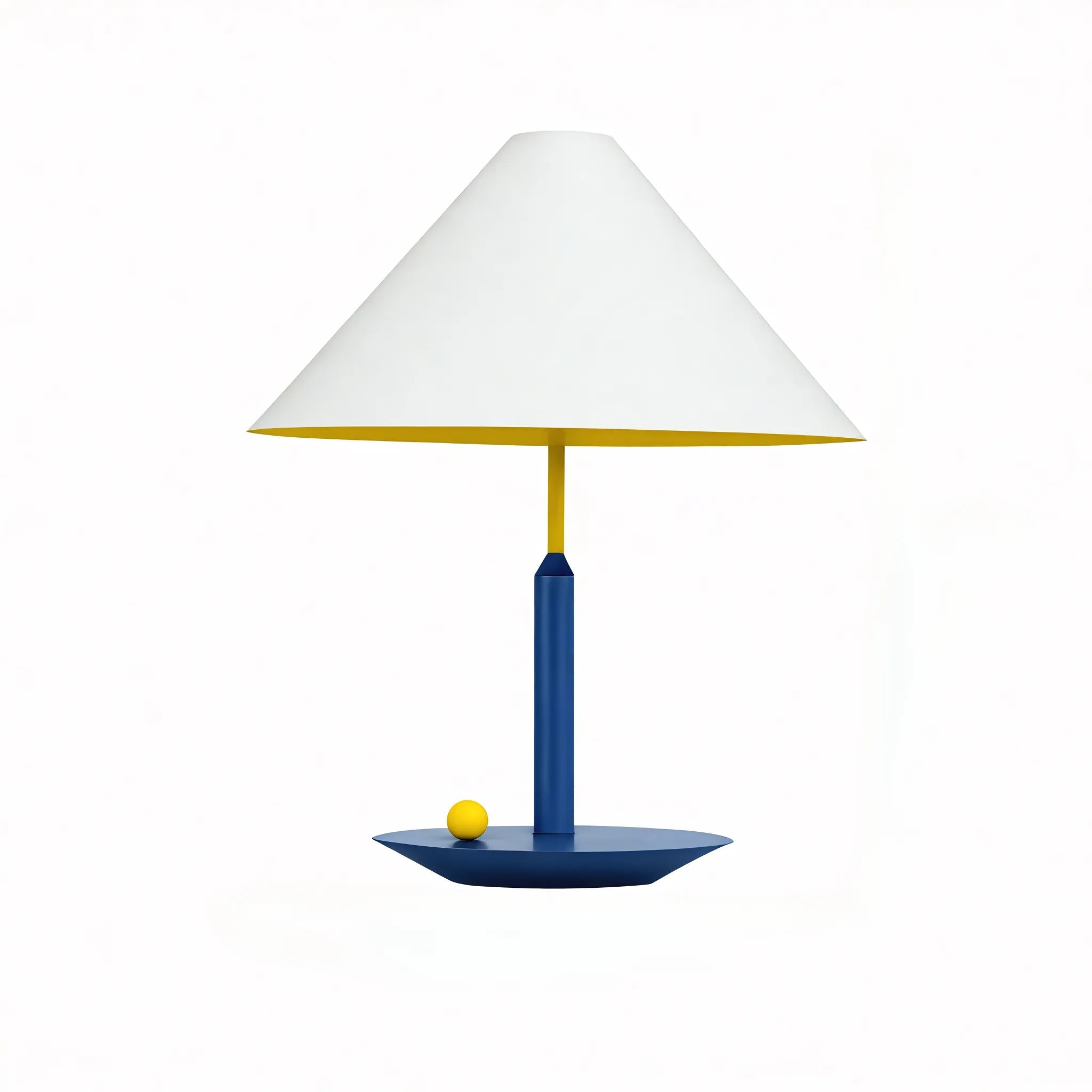 Bauhaus Table Lamp – Chromatic Harmony in Green, Functional Art Decor Aescraft Blue+Yellow US