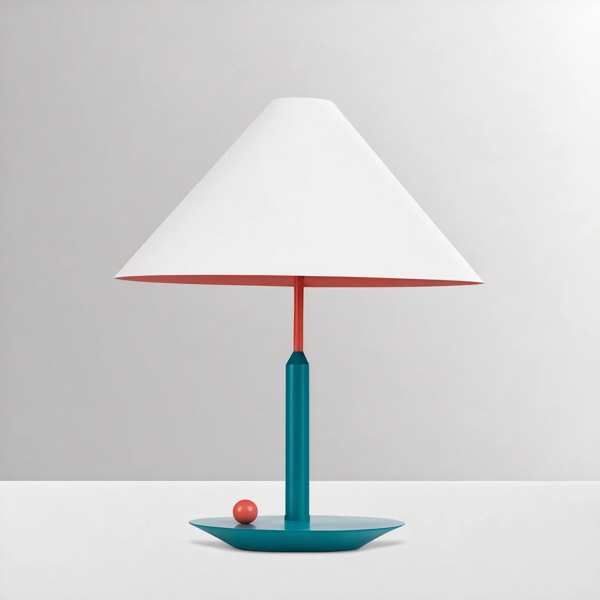 Bauhaus Table Lamp – Chromatic Harmony in Green, Functional Art Decor Aescraft