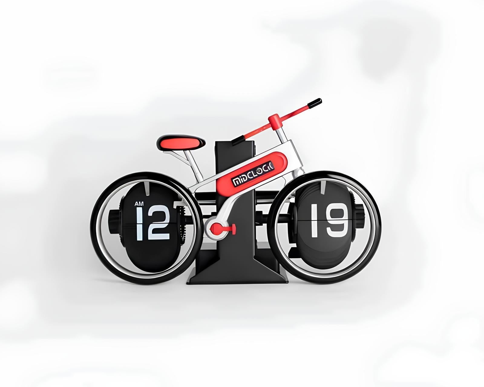 Bike Flip Clock – A Ride Through Time Aescraft Red