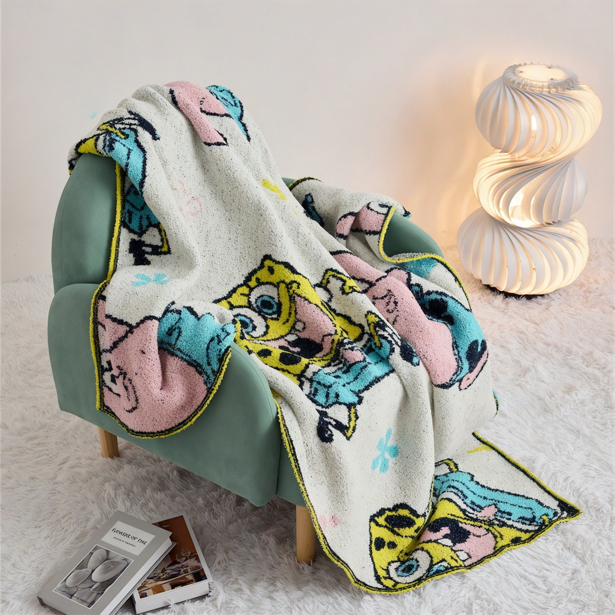 Bikini Bottom Throw Blanket Aescraft