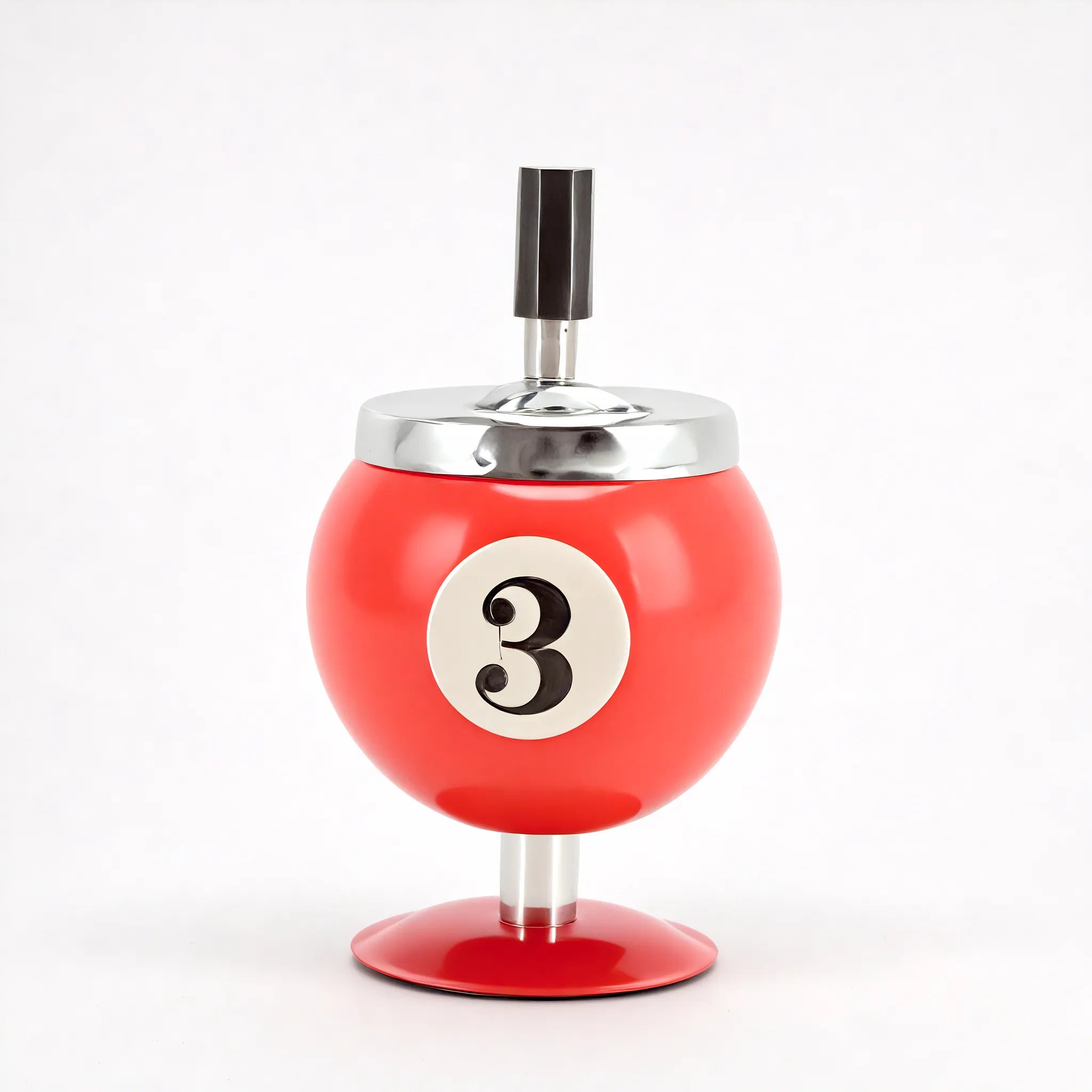 Billard Ball Retro Spin Dish – A Playful Accent for Any Space Aescraft Red