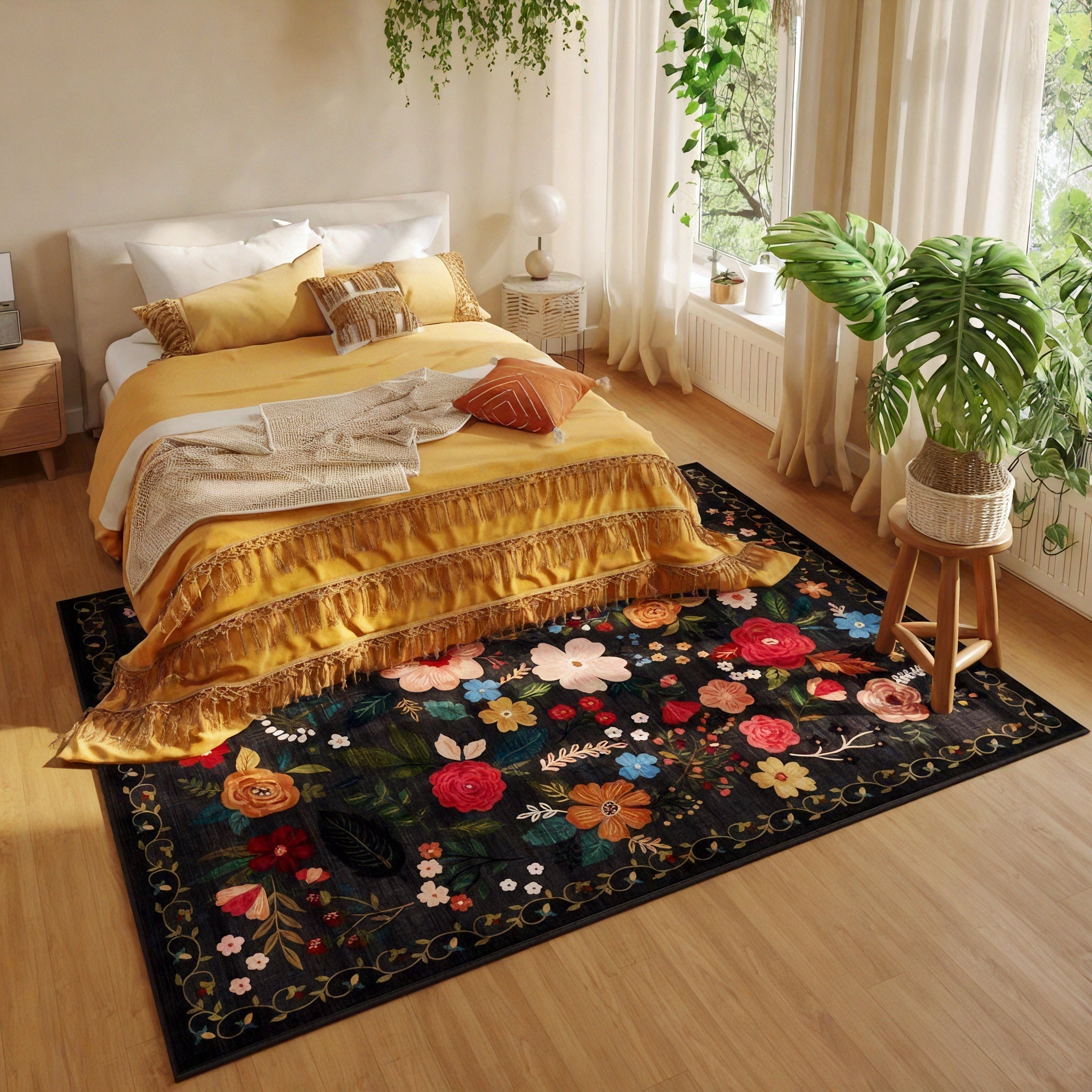 Bloomscape Rug – A Floral Oasis for Any Space Aescraft