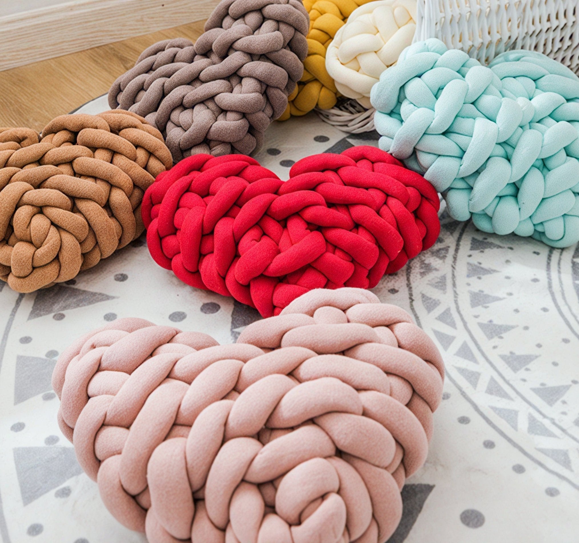 Braided Love Valentine Cushion Aescraft