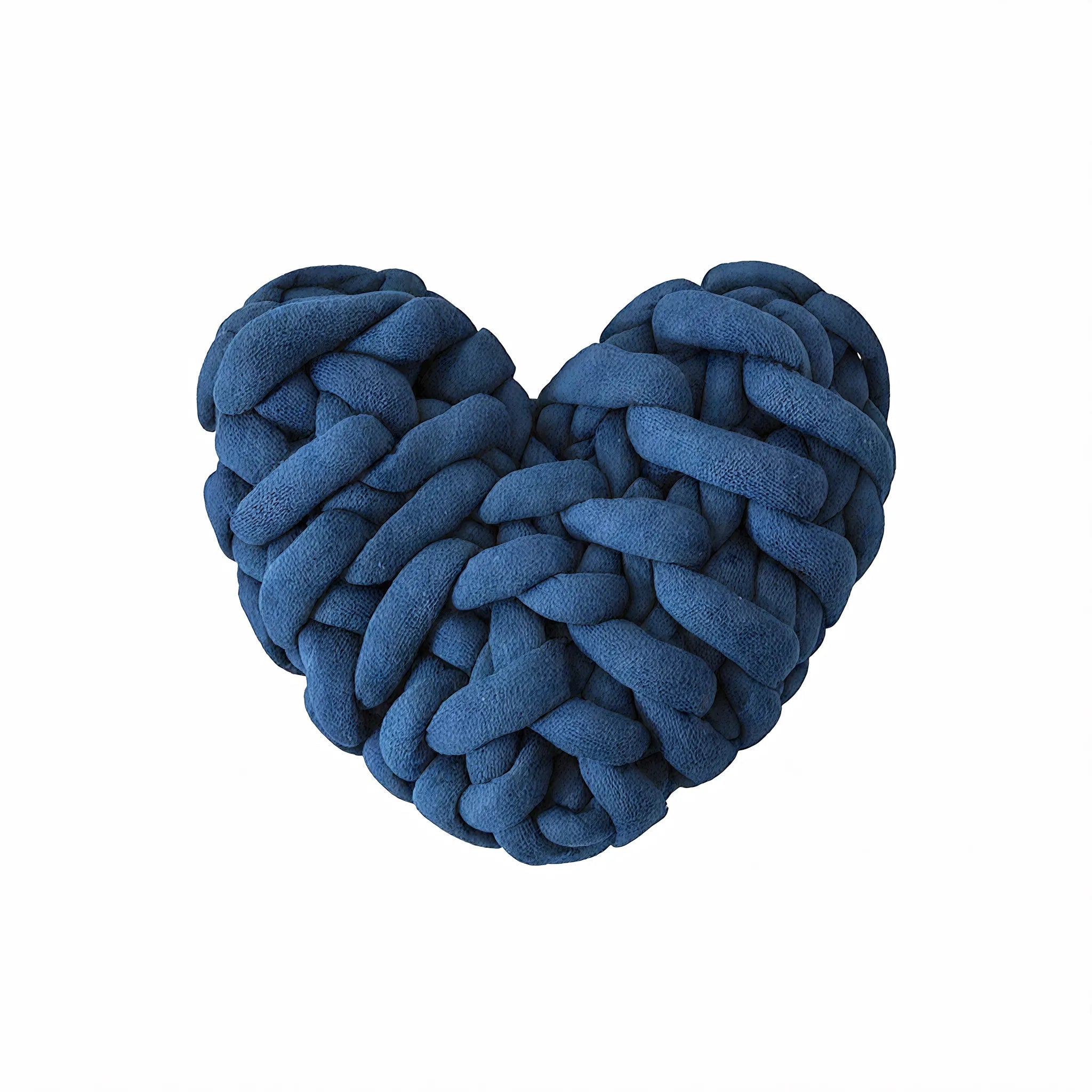 Braided Love Valentine Cushion Aescraft Navy Blue 28*27CM