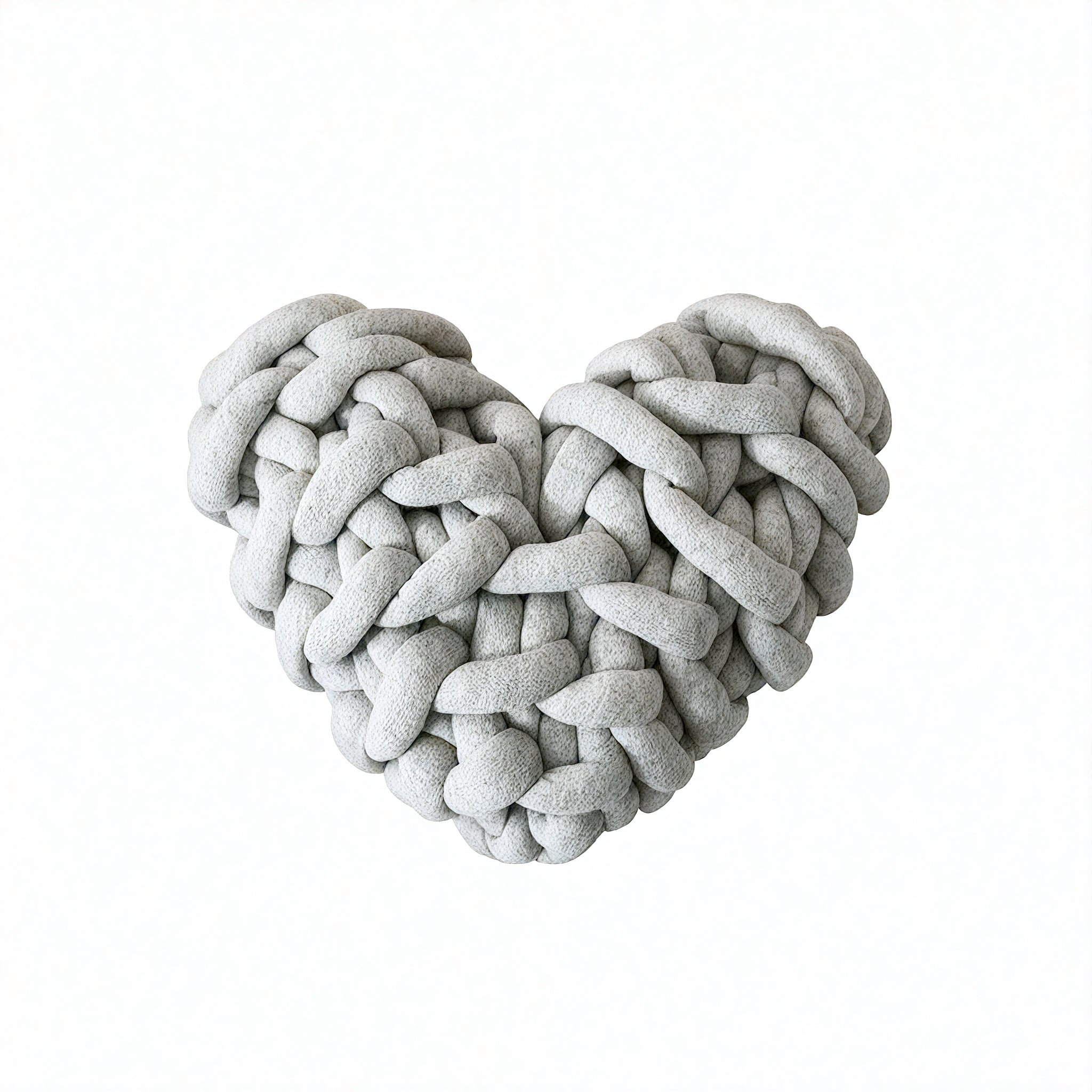 Braided Love Valentine Cushion Aescraft Light Gray 28*27CM