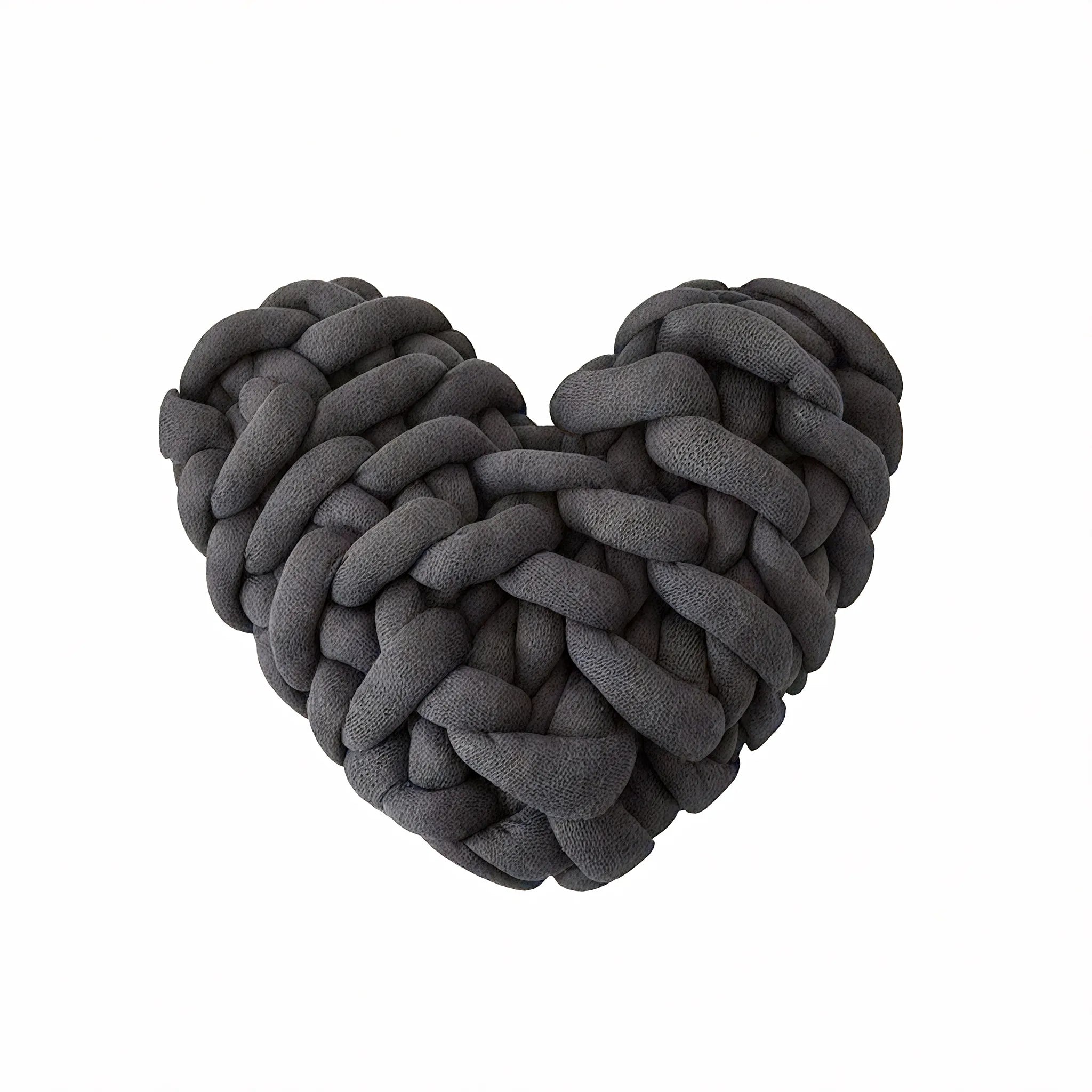 Braided Love Valentine Cushion Aescraft Carbon Gray 28*27CM