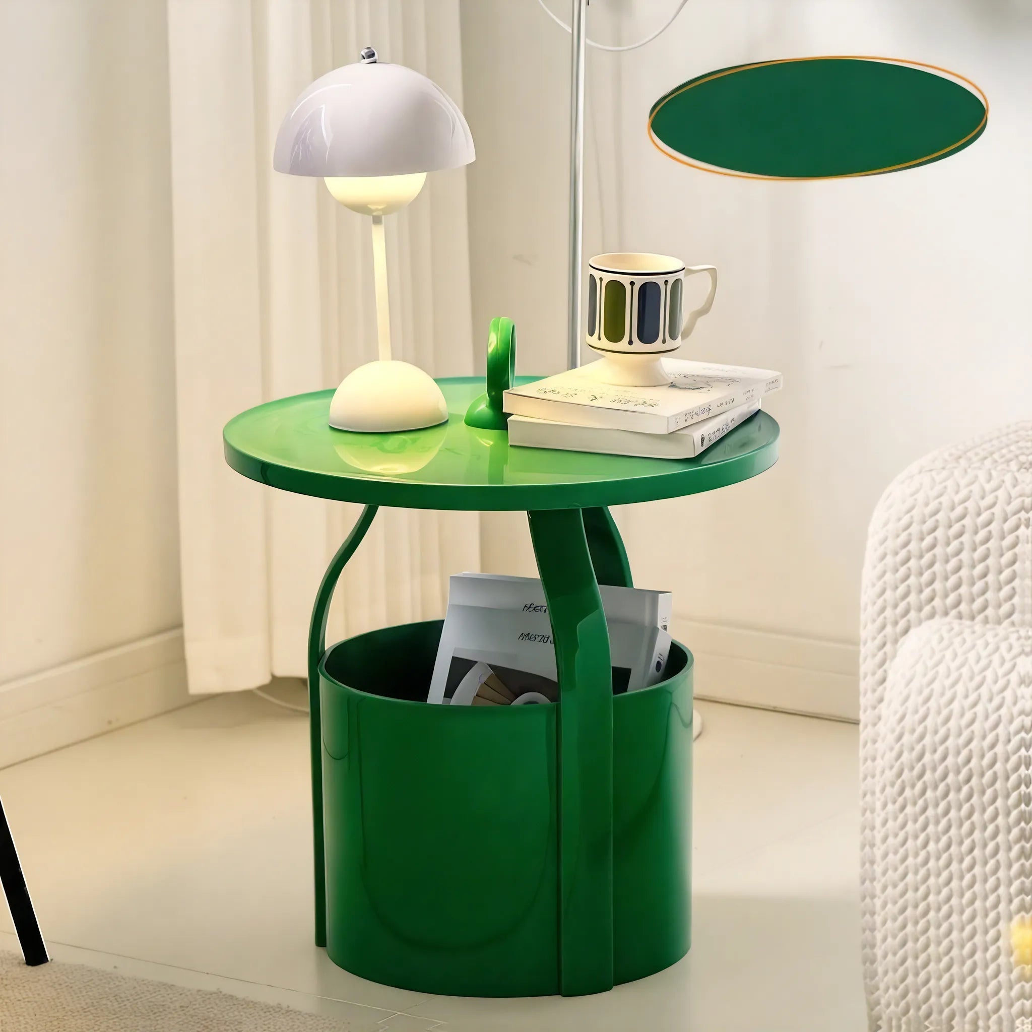 Bucketed Bliss – Modern Side Table with Storage Flair  Aescraft