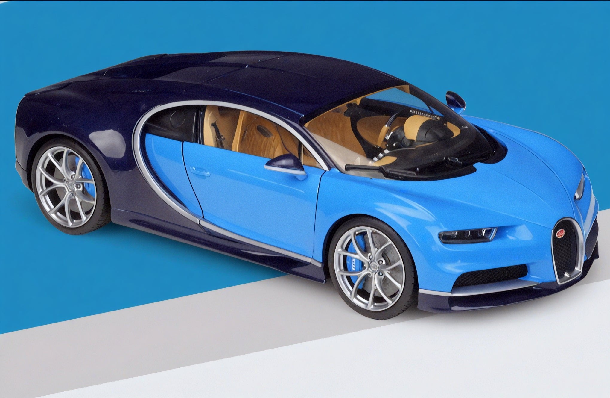 Chiron Dreams - 1:18 Bugatti Chiron Model Aescraft Blue