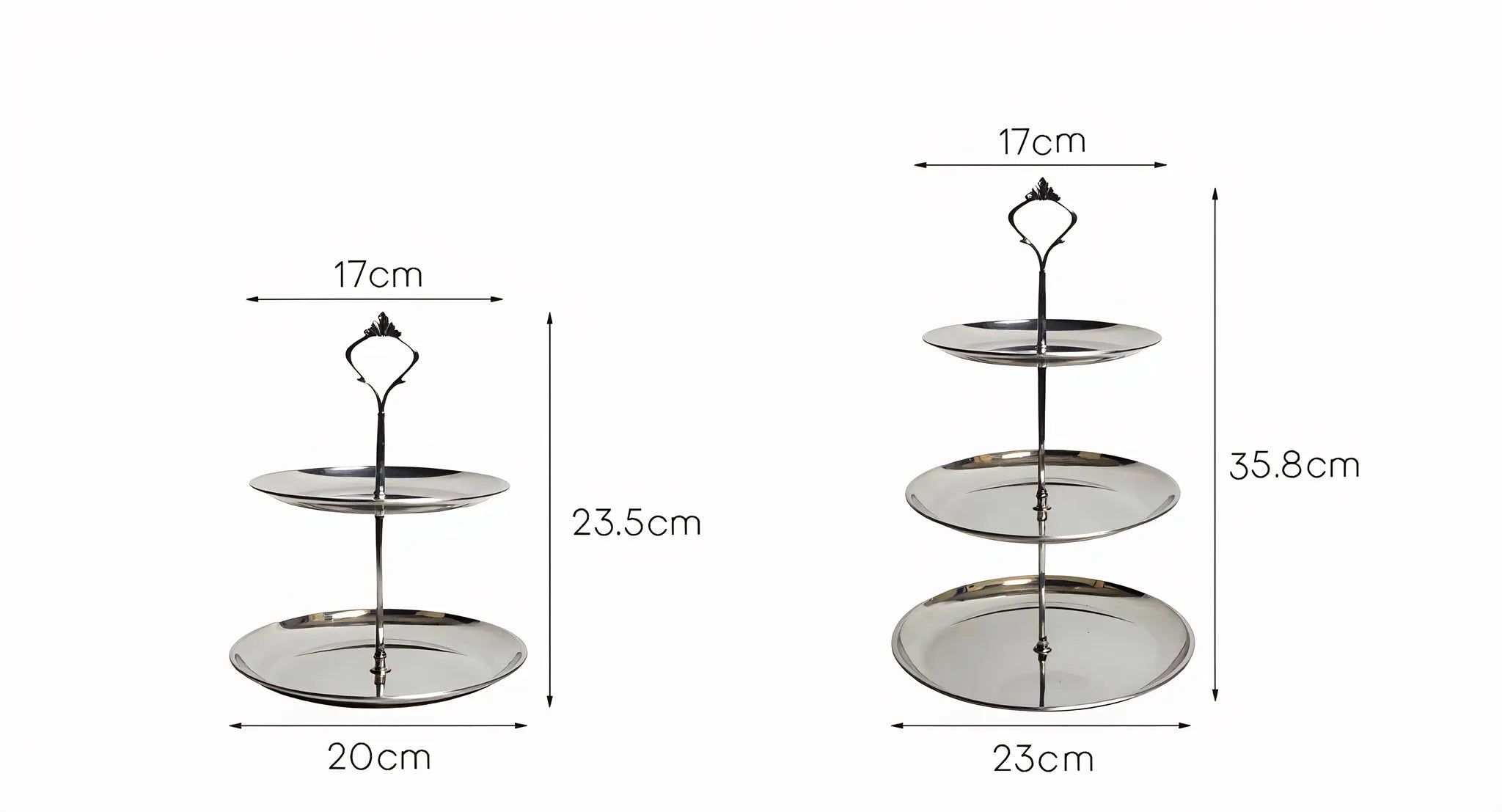 Chrome Cascade Tiered Tray Aescraft