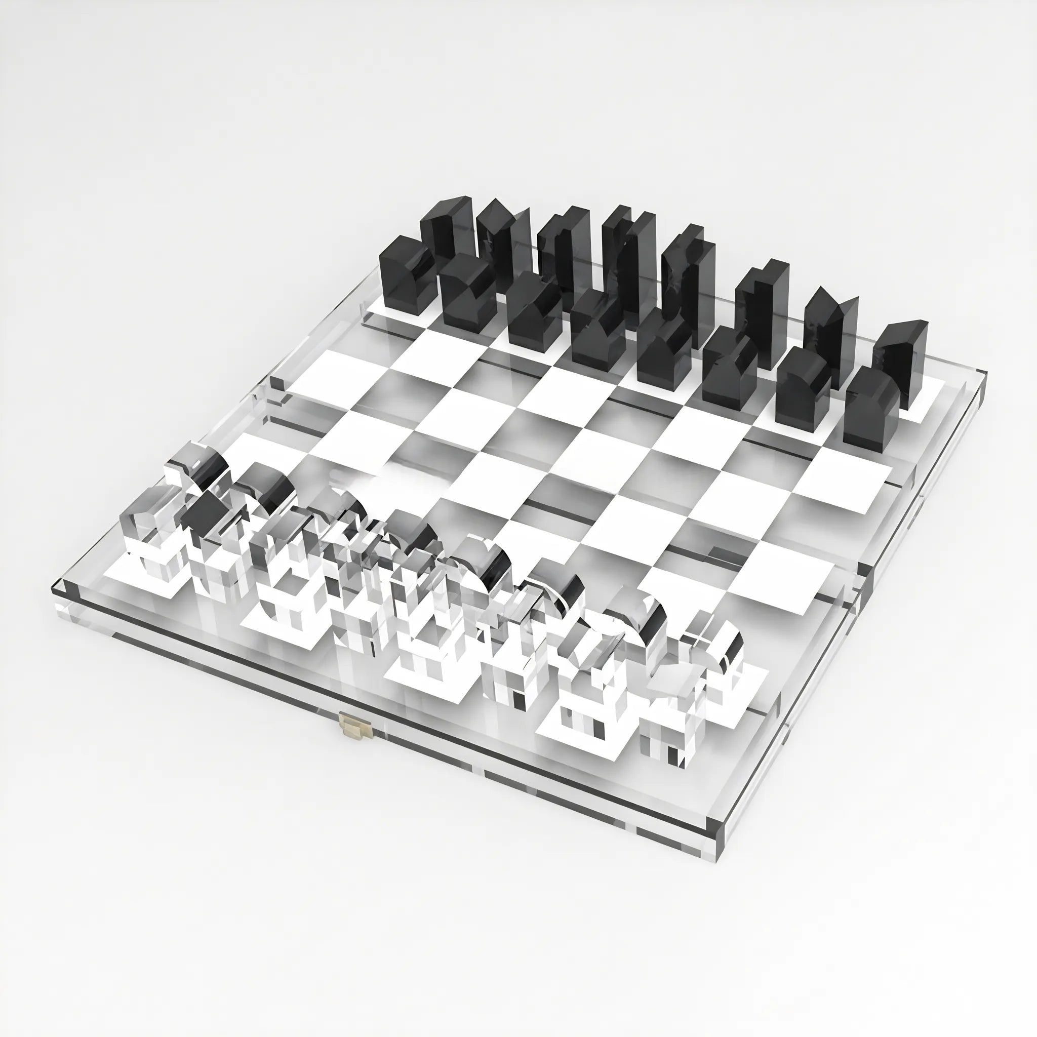 Clear Acrylic Chess Set customized Aescraft