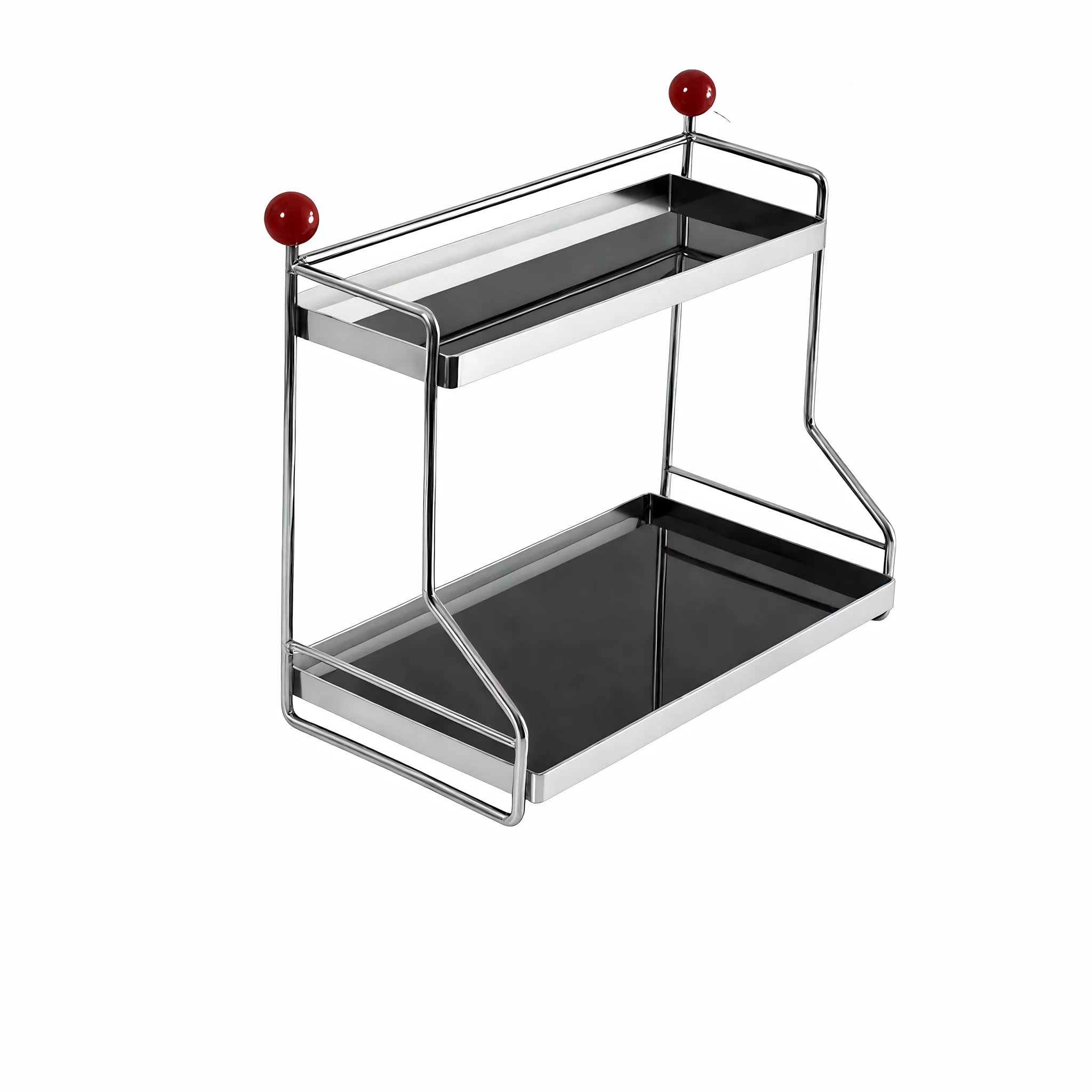 Contemporary Metal Display Rack customized Aescraft Black-Red Accent