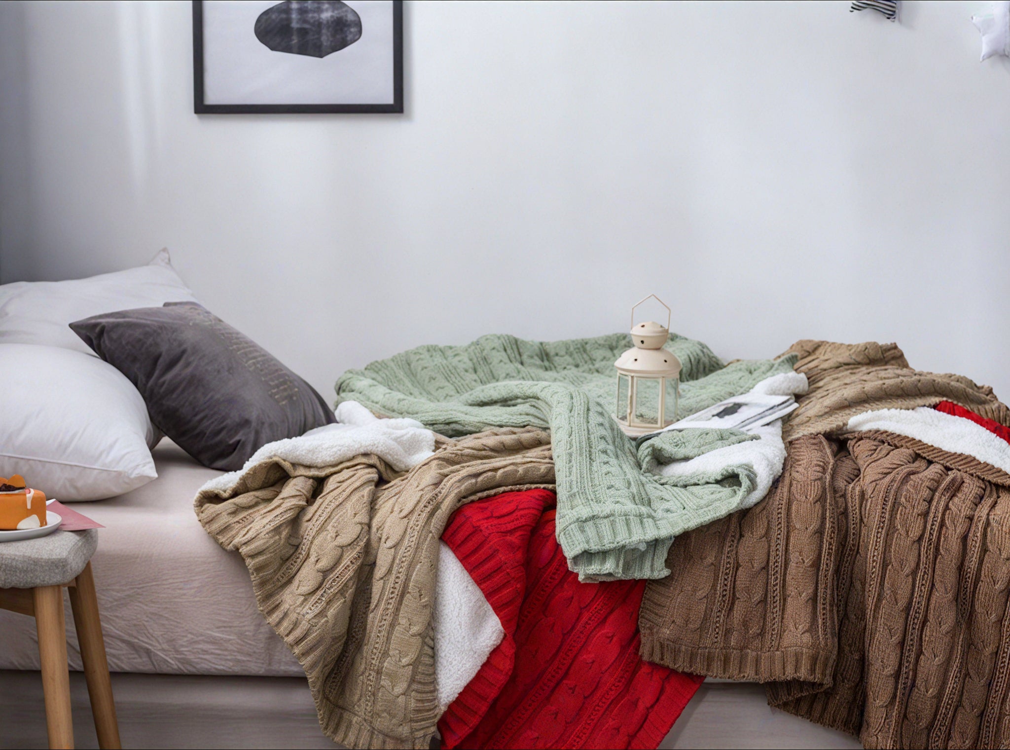 Cozy Embrace Knit Throw Blanket Aescraft