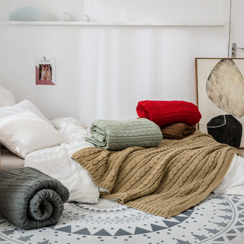 Cozy Embrace Knit Throw Blanket Aescraft