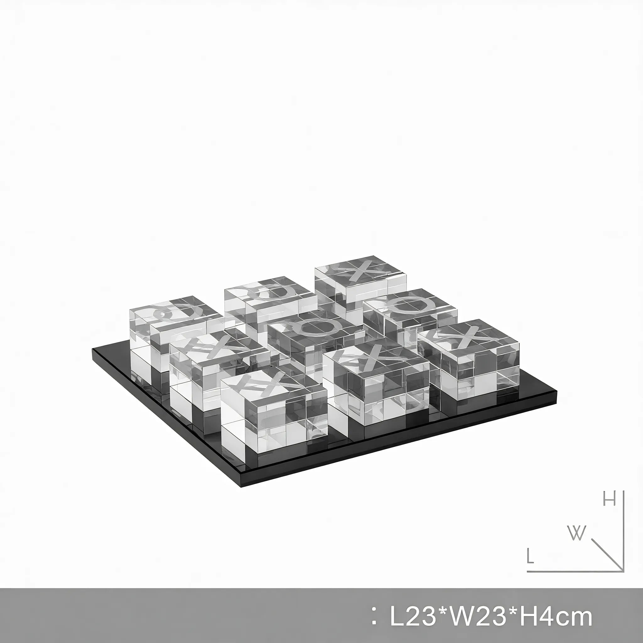 Crystal Tic-Tac-Toe Game Set Aescraft