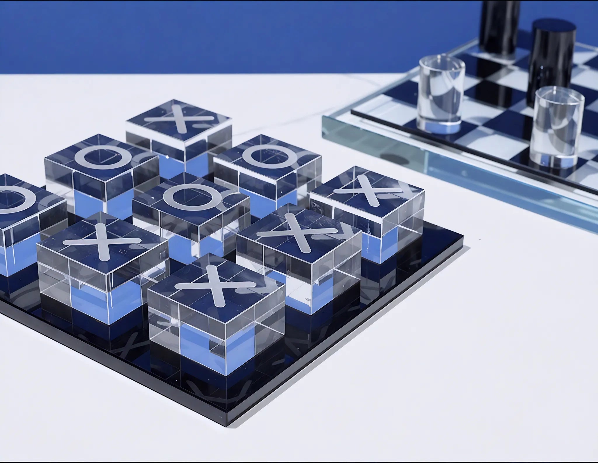 Crystal Tic-Tac-Toe Game Set Aescraft