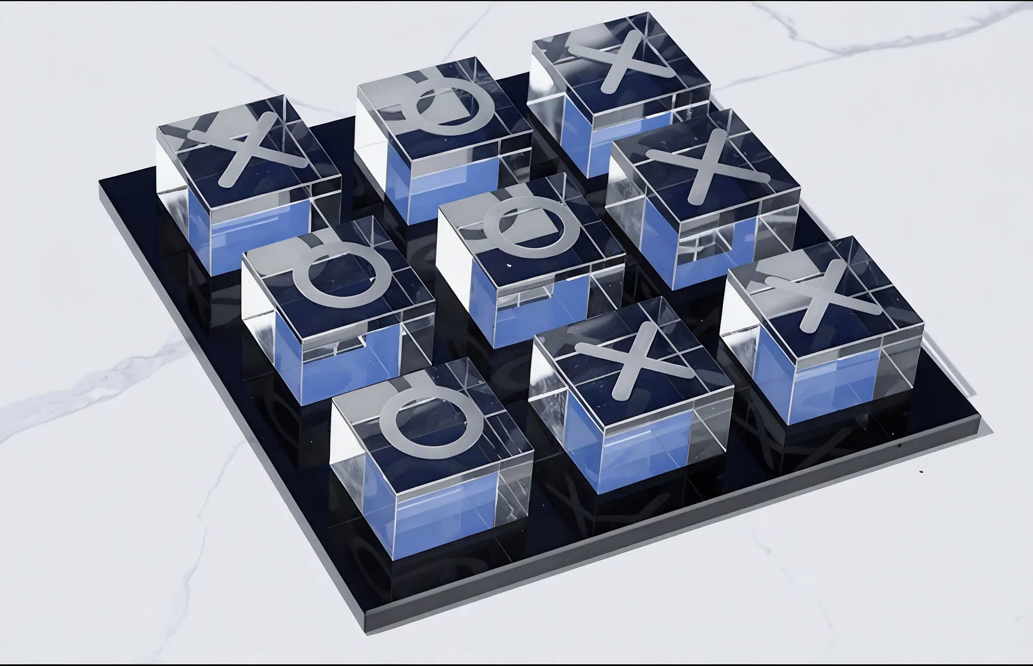 Crystal Tic-Tac-Toe Game Set Aescraft