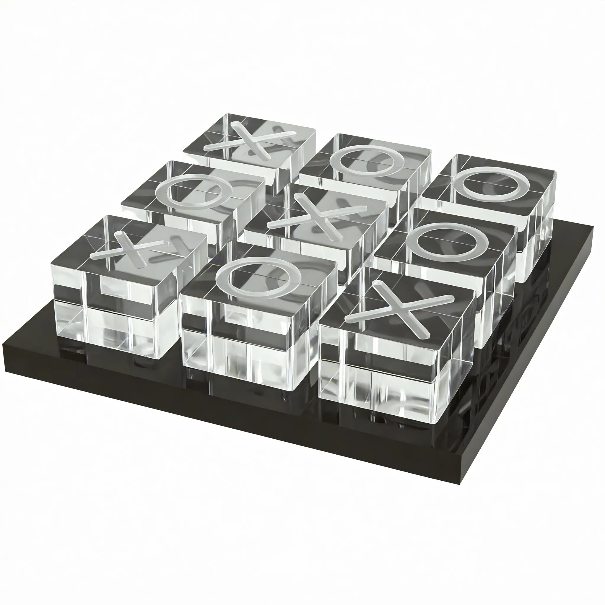 Crystal Tic-Tac-Toe Game Set Aescraft Tic Tac Toe Set