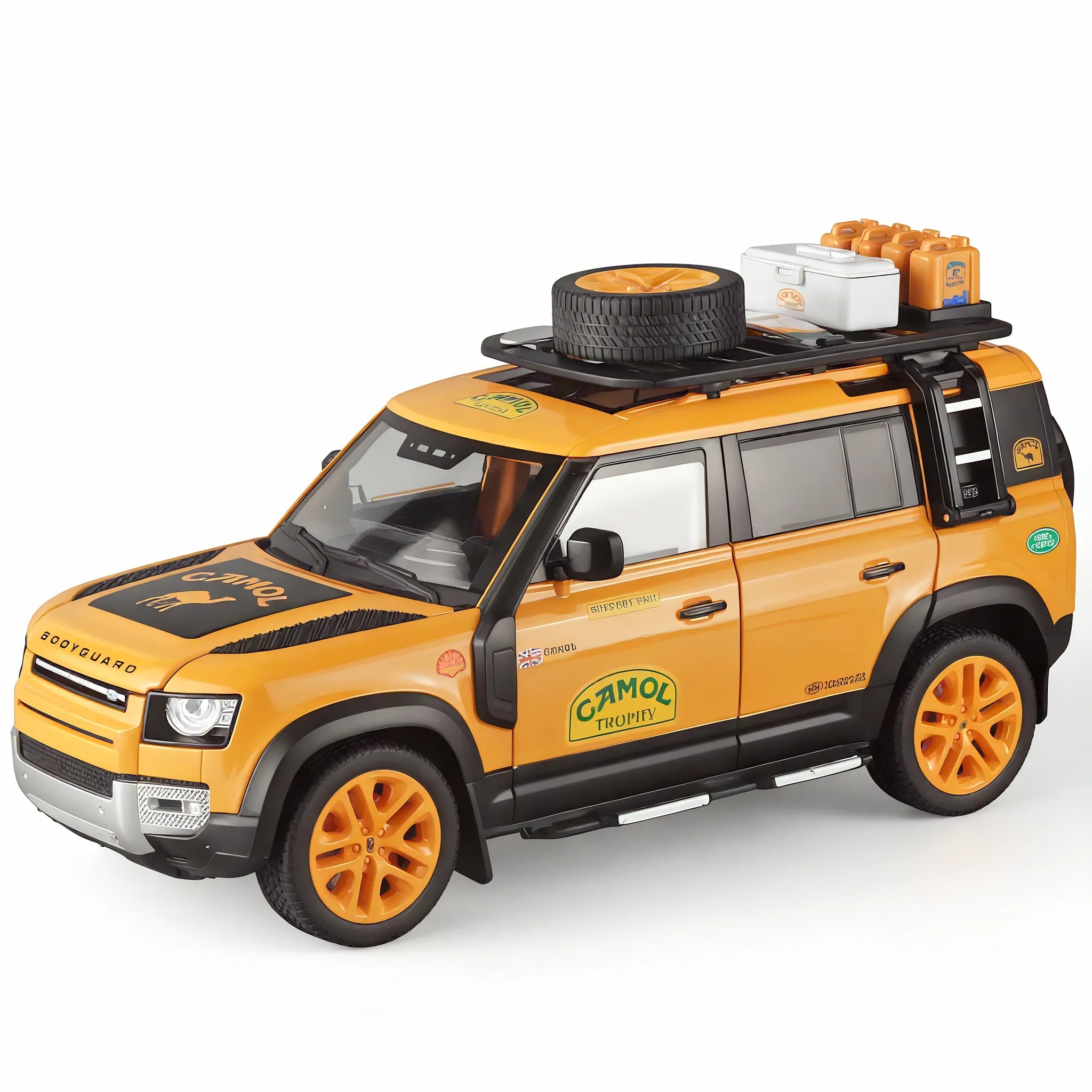 Defender's Spirit – 1:18 Land Rover Defender Alloy Model Aescraft Yellow