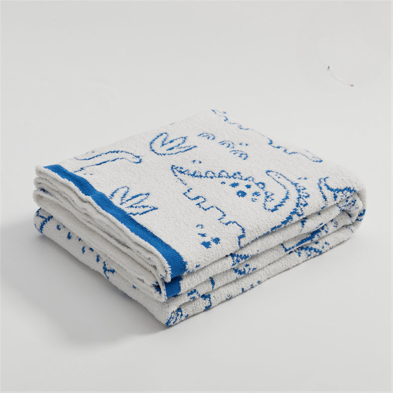 Dino Dreams Throw Blanket Aescraft Blue 130*160CM