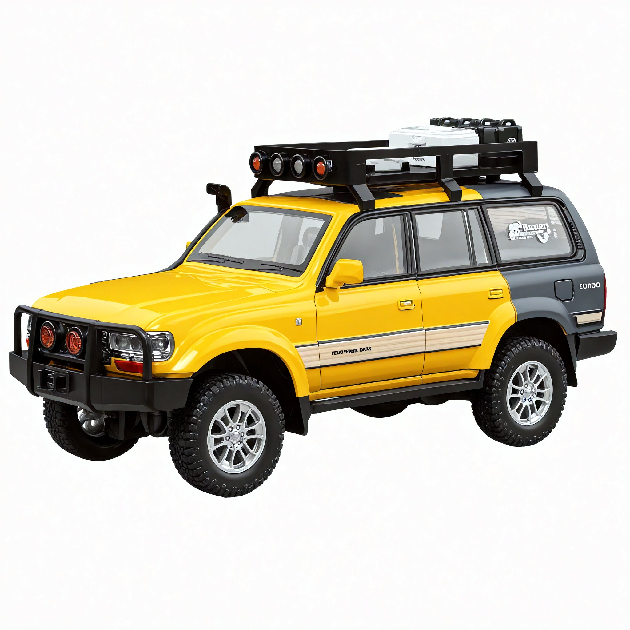 Explorer’s Icon – 1:24 Land Cruiser Alloy Model Aescraft Yellow