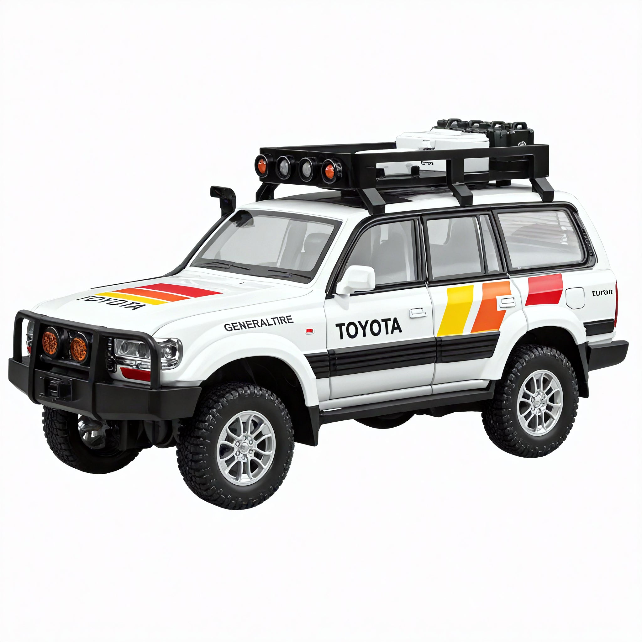 Explorer’s Icon – 1:24 Land Cruiser Alloy Model Aescraft White