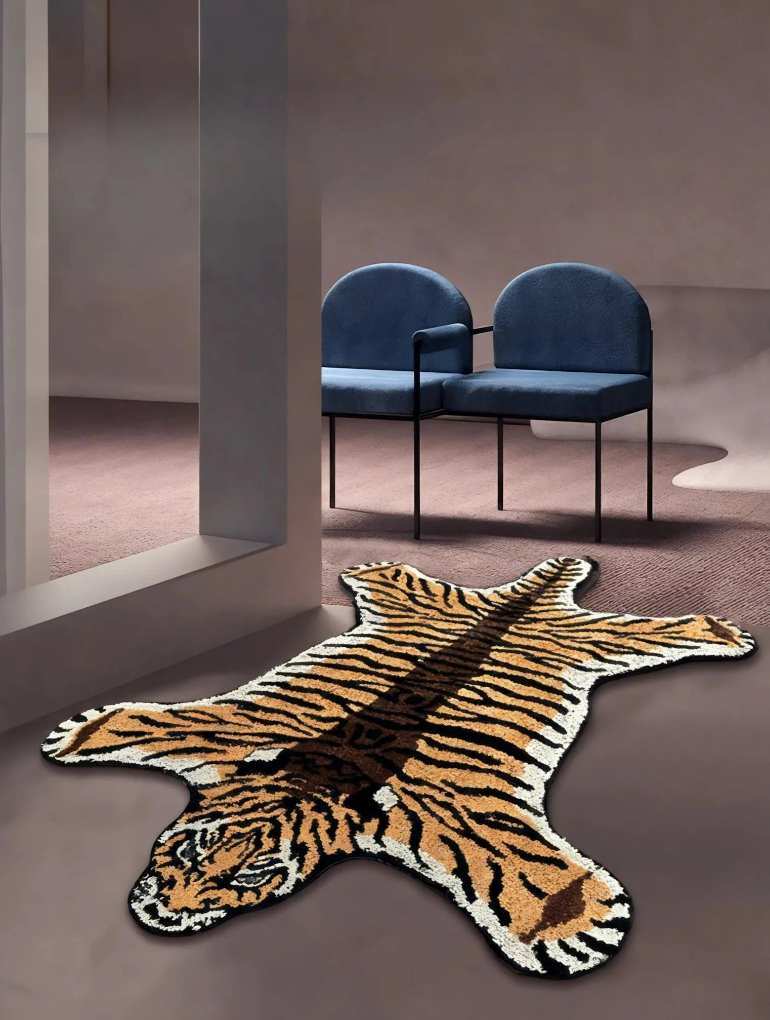 Faux Tiger Rug: Bold Sophistication for Your Home Aescraft
