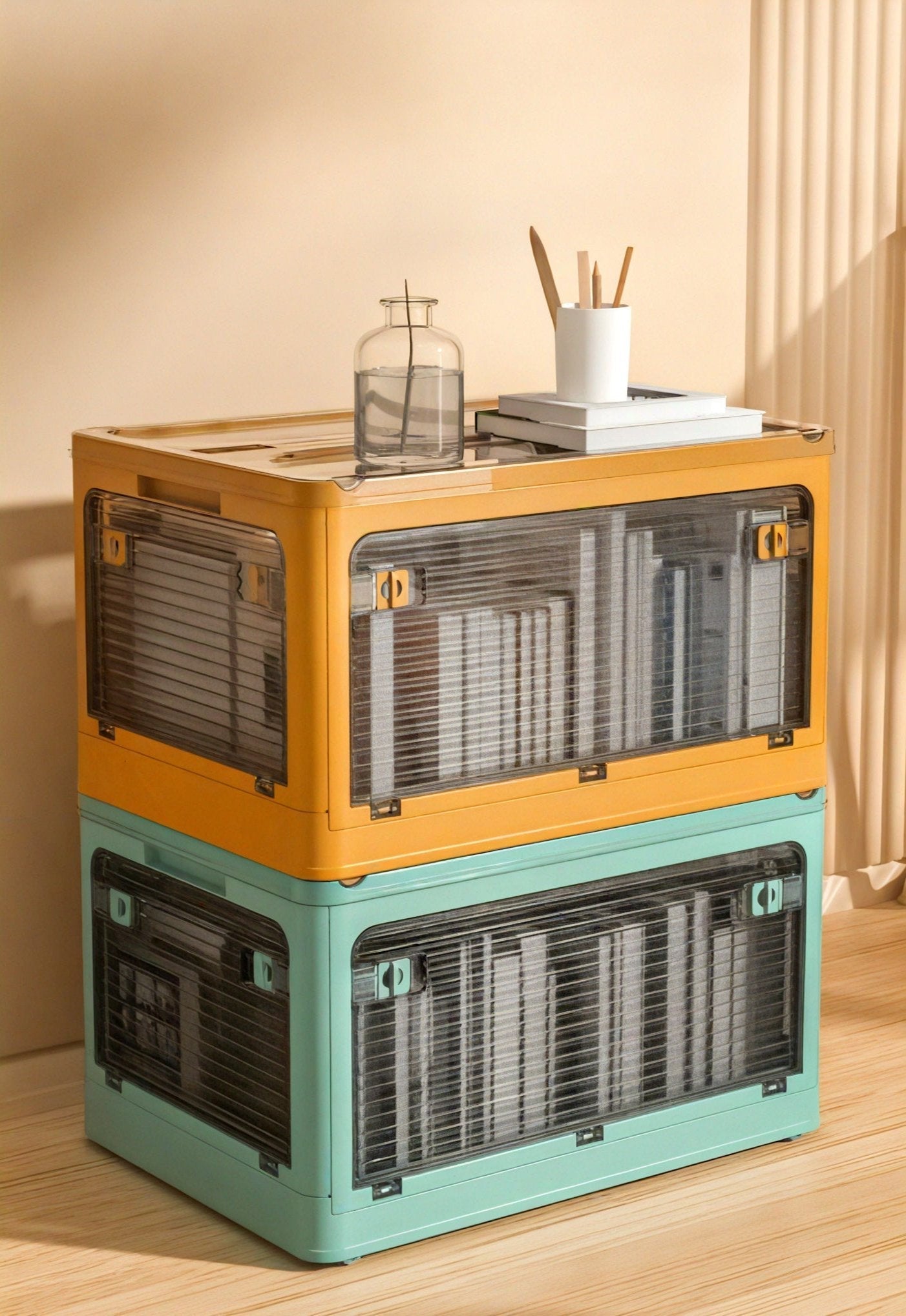 FlexiBox: The Foldable Storage Drawer Organizer Aescraft