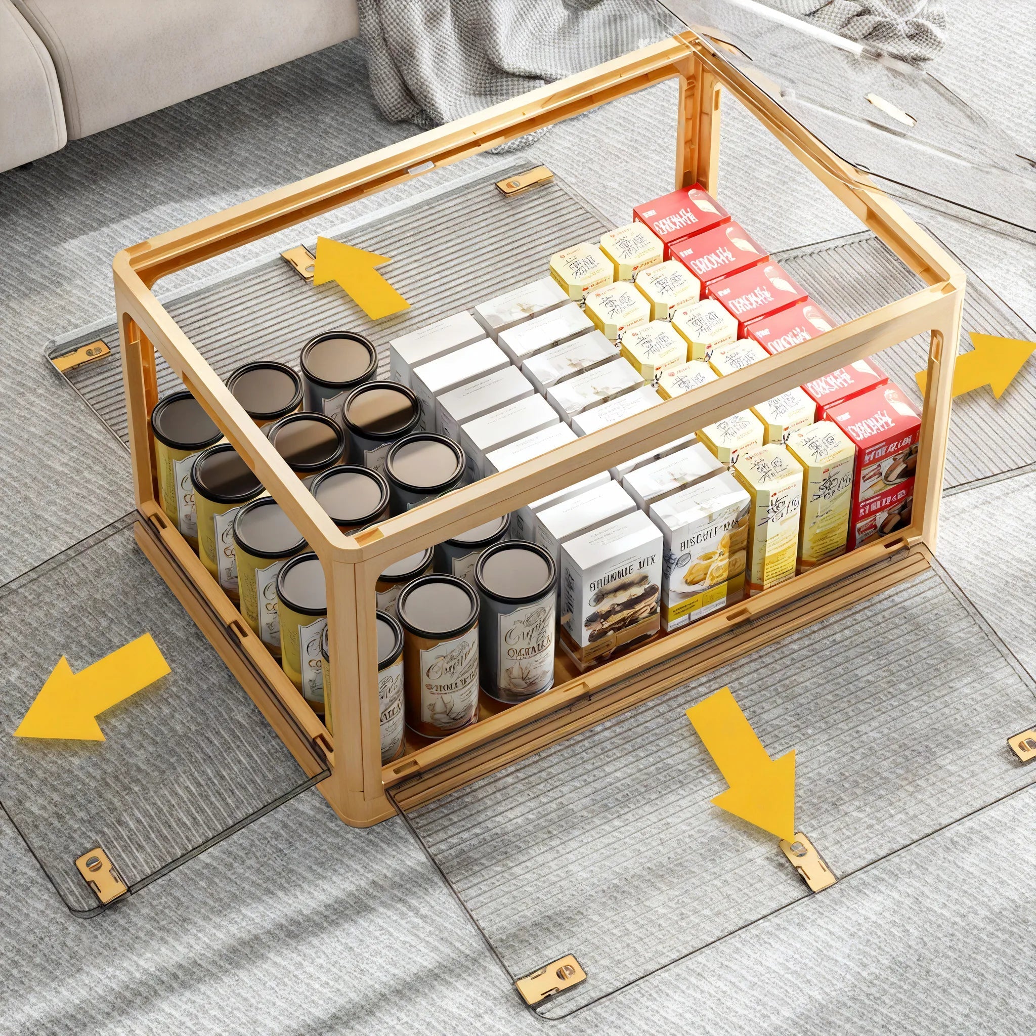 FlexiBox: The Foldable Storage Drawer Organizer Aescraft