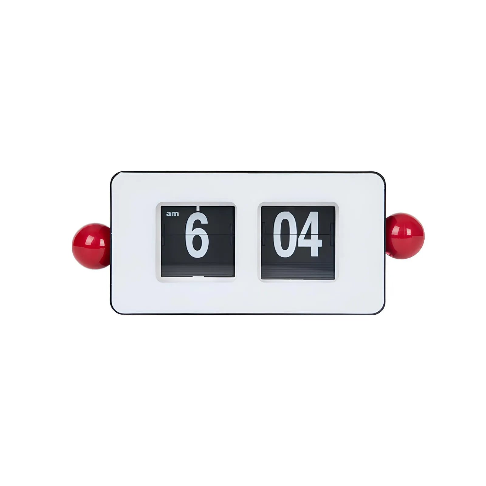 Flip-O-Matic Clock – Retro Time with a Playful Twist Aescraft White Red Ball