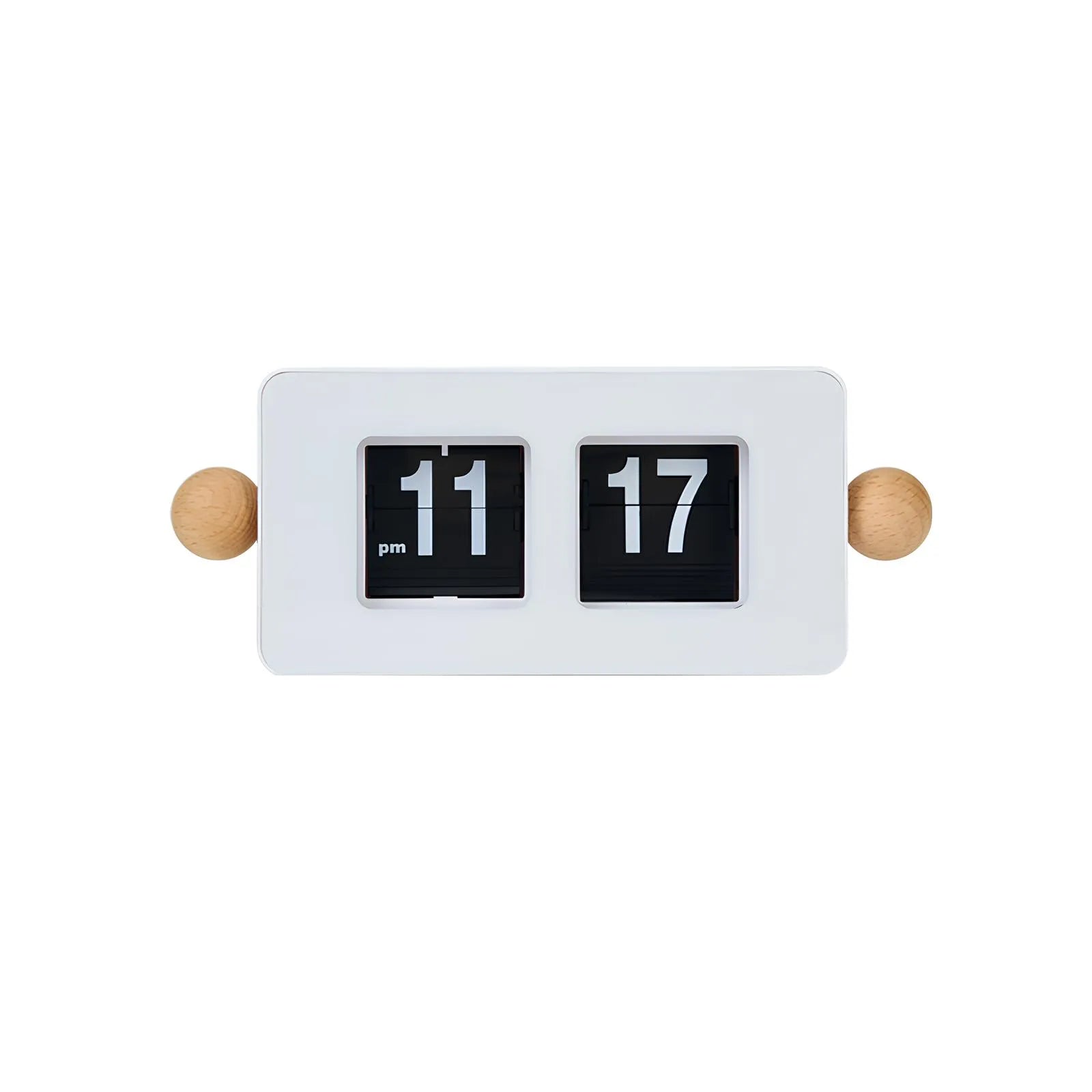 Flip-O-Matic Clock – Retro Time with a Playful Twist Aescraft White Walnut Ball