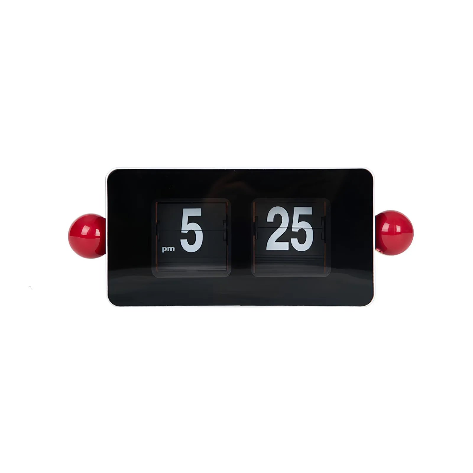 Flip-O-Matic Clock – Retro Time with a Playful Twist Aescraft Black Red Ball
