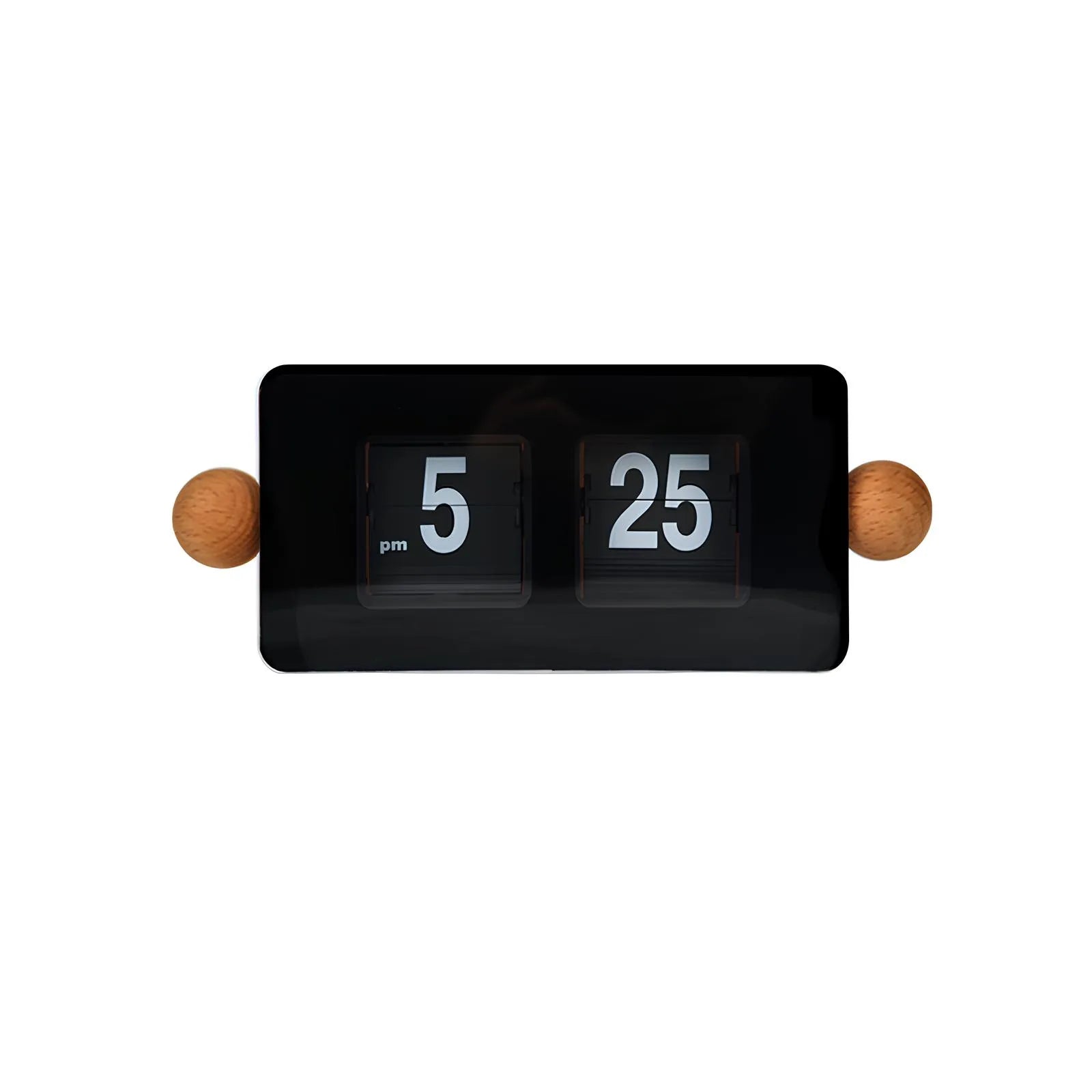 Flip-O-Matic Clock – Retro Time with a Playful Twist Aescraft Black Walnut Ball