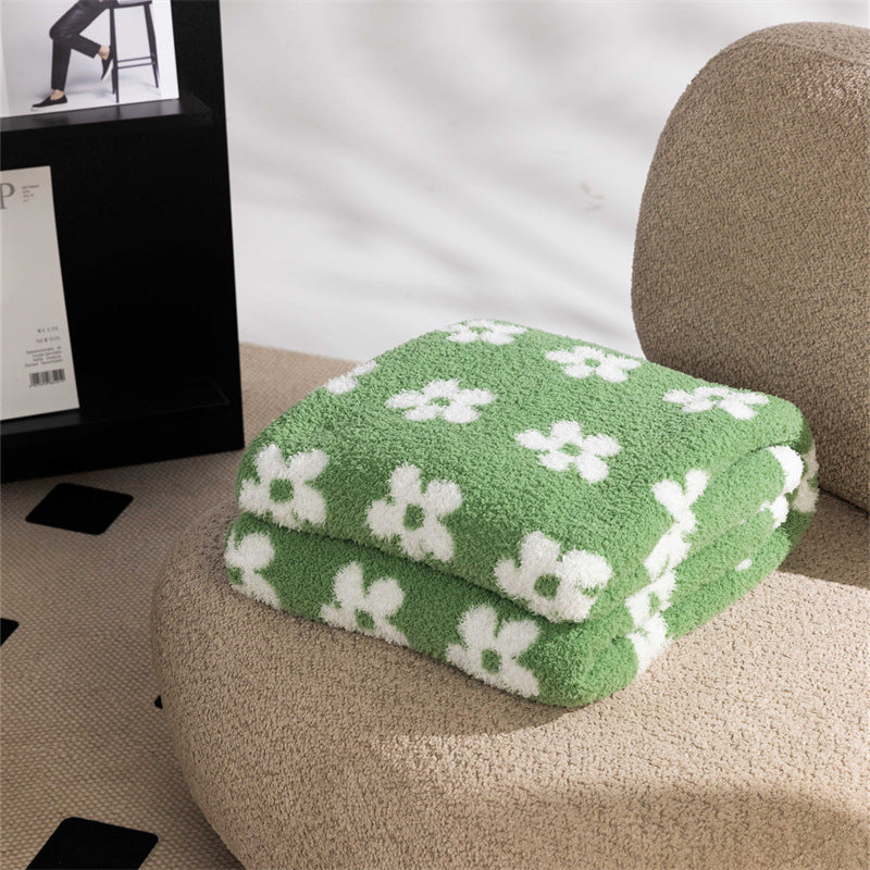 Floral Bliss Throw Blanket Aescraft Green 127*153cm