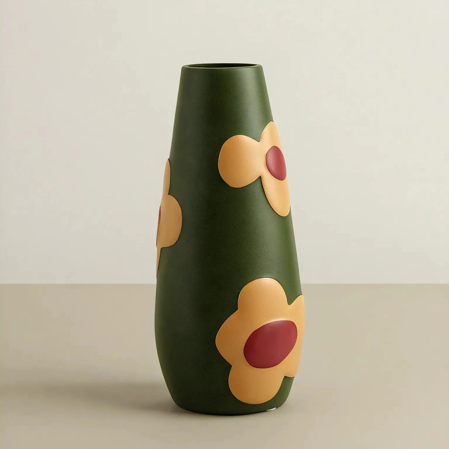 Floral Ceramic Vase Set customized Aescraft Green