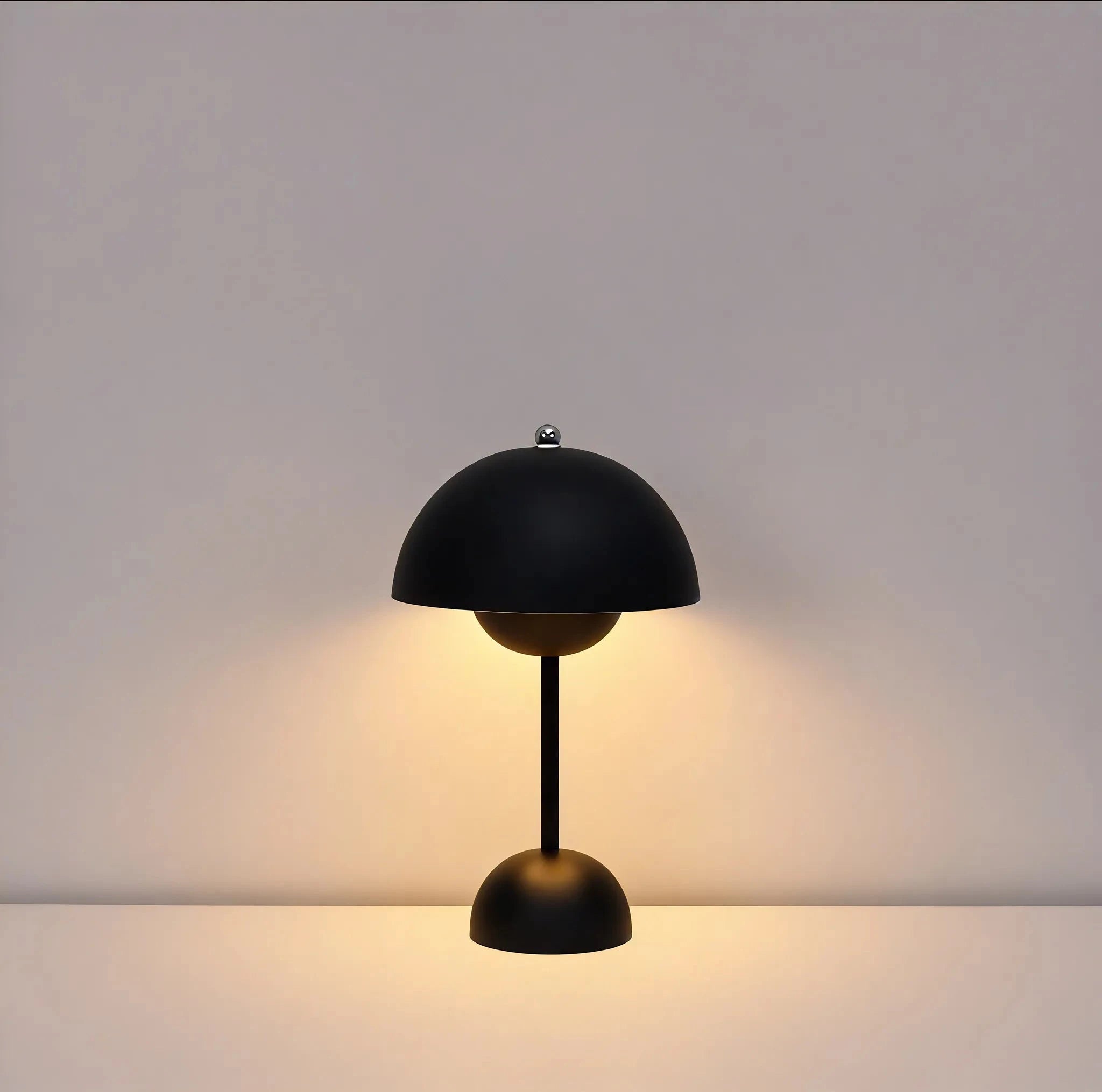 Flowerpot Table Lamp Aescraft Black Rechargable USB Touch Switch