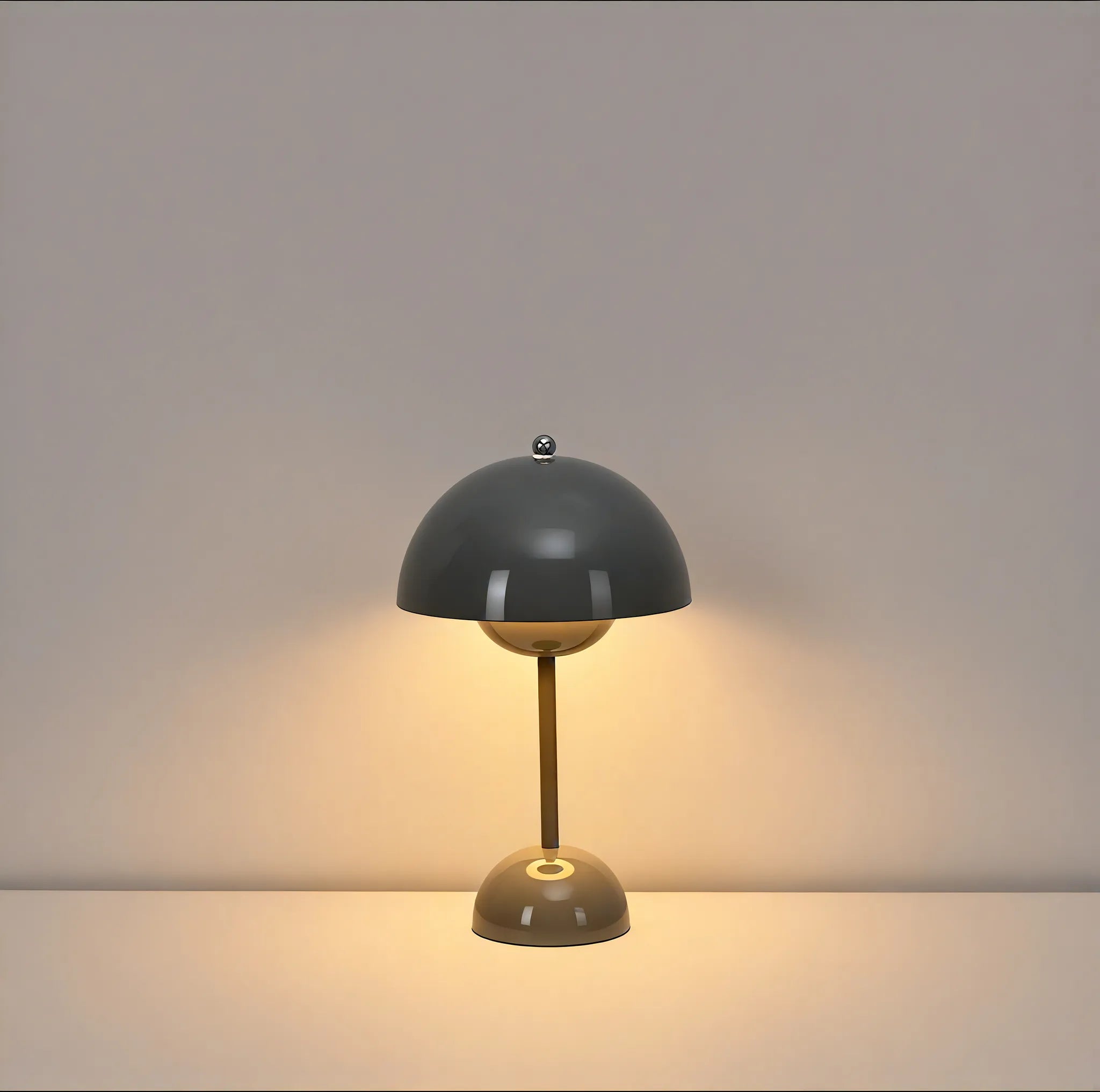 Flowerpot Table Lamp Aescraft Gray Rechargable USB Touch Switch