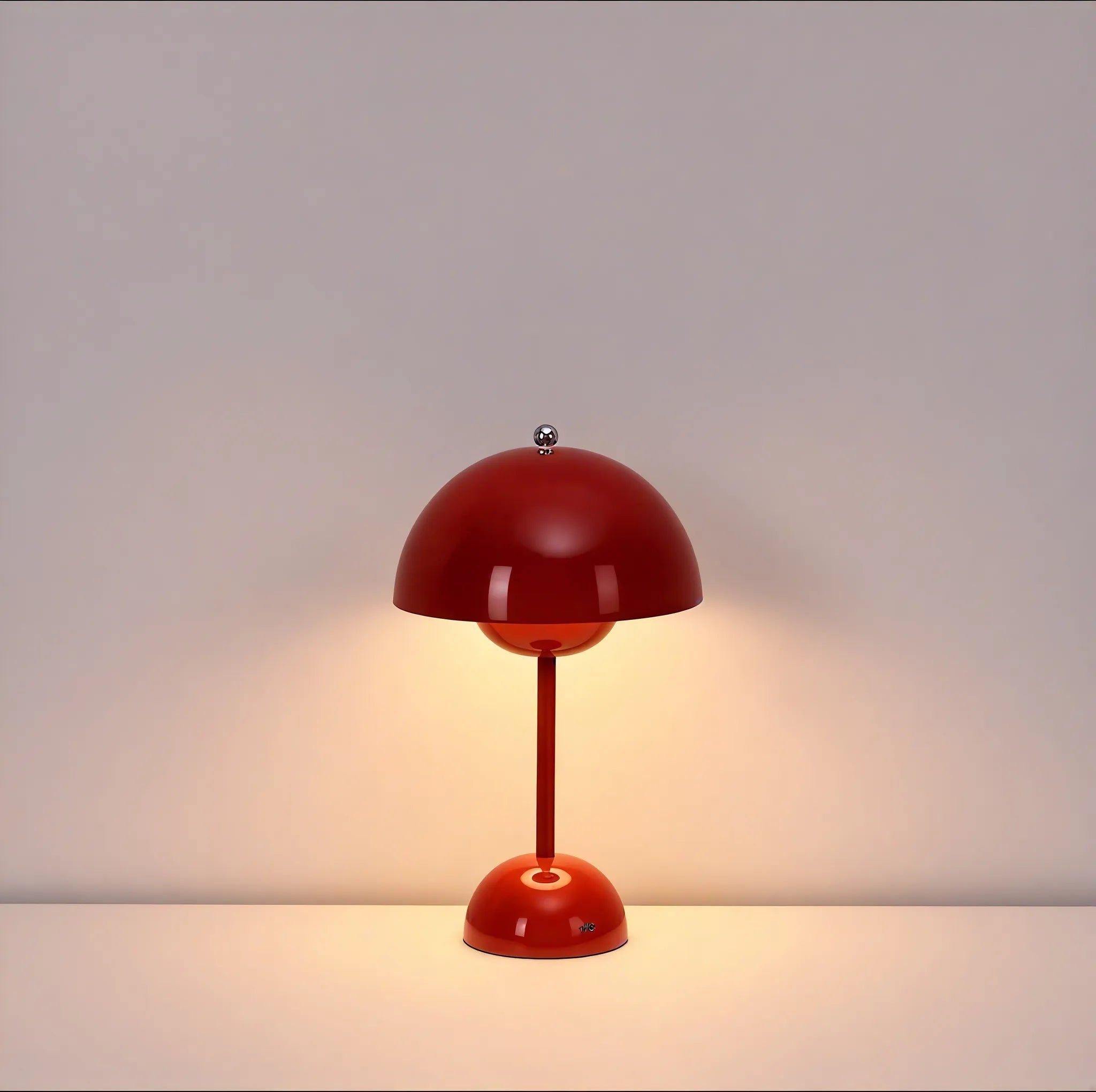 Flowerpot Table Lamp Aescraft Red Rechargable USB Touch Switch