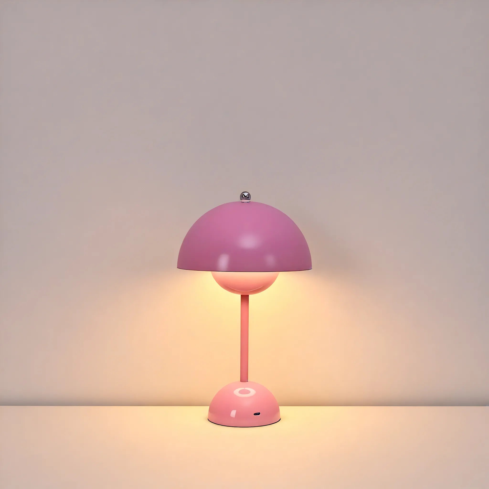 Flowerpot Table Lamp Aescraft Pink Rechargable USB Touch Switch