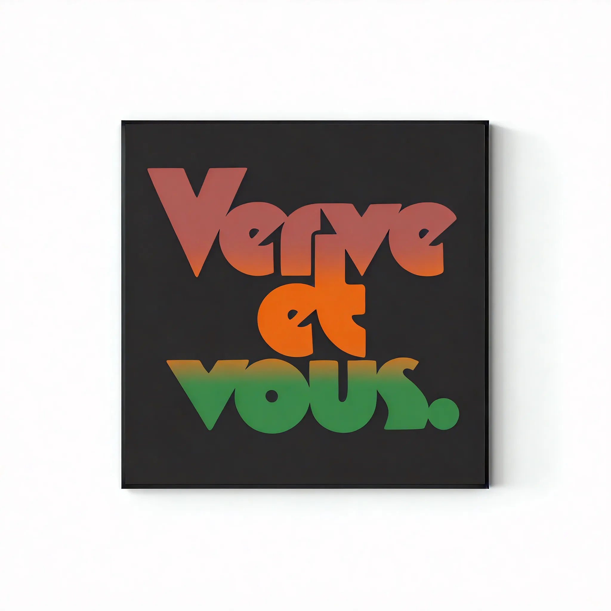Fontastic Finds – Retro Lettering Art for Trendy Spaces Aescraft 40cm*40cm Verve et Vous Black
