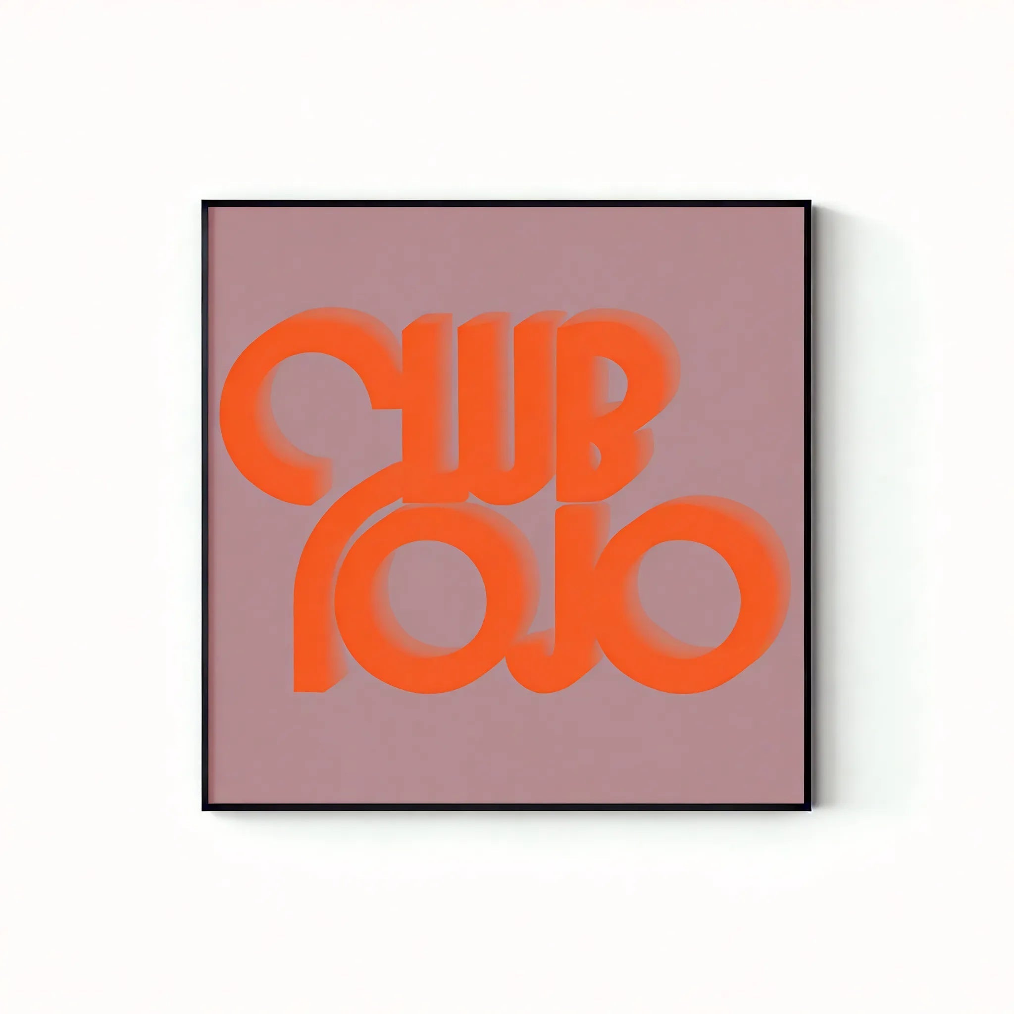 Fontastic Finds – Retro Lettering Art for Trendy Spaces Aescraft 60cm*60cm Club Rojo Black