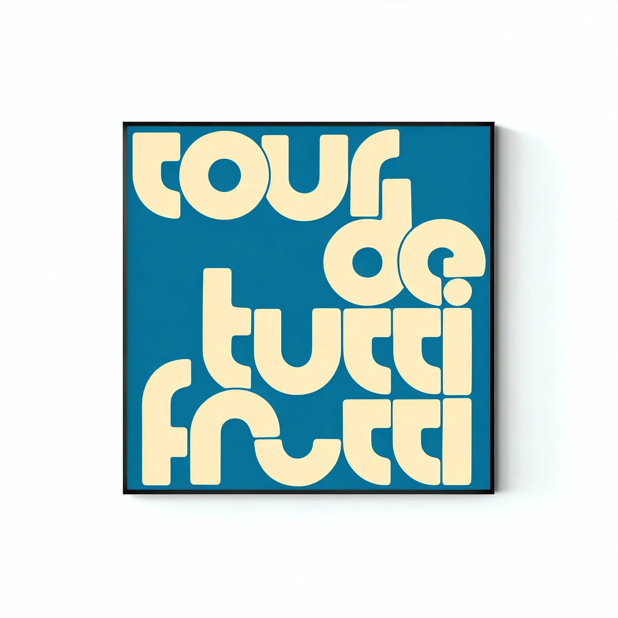 Fontastic Finds – Retro Lettering Art for Trendy Spaces Aescraft 40cm*40cm Tour de Tutti Frutti Black