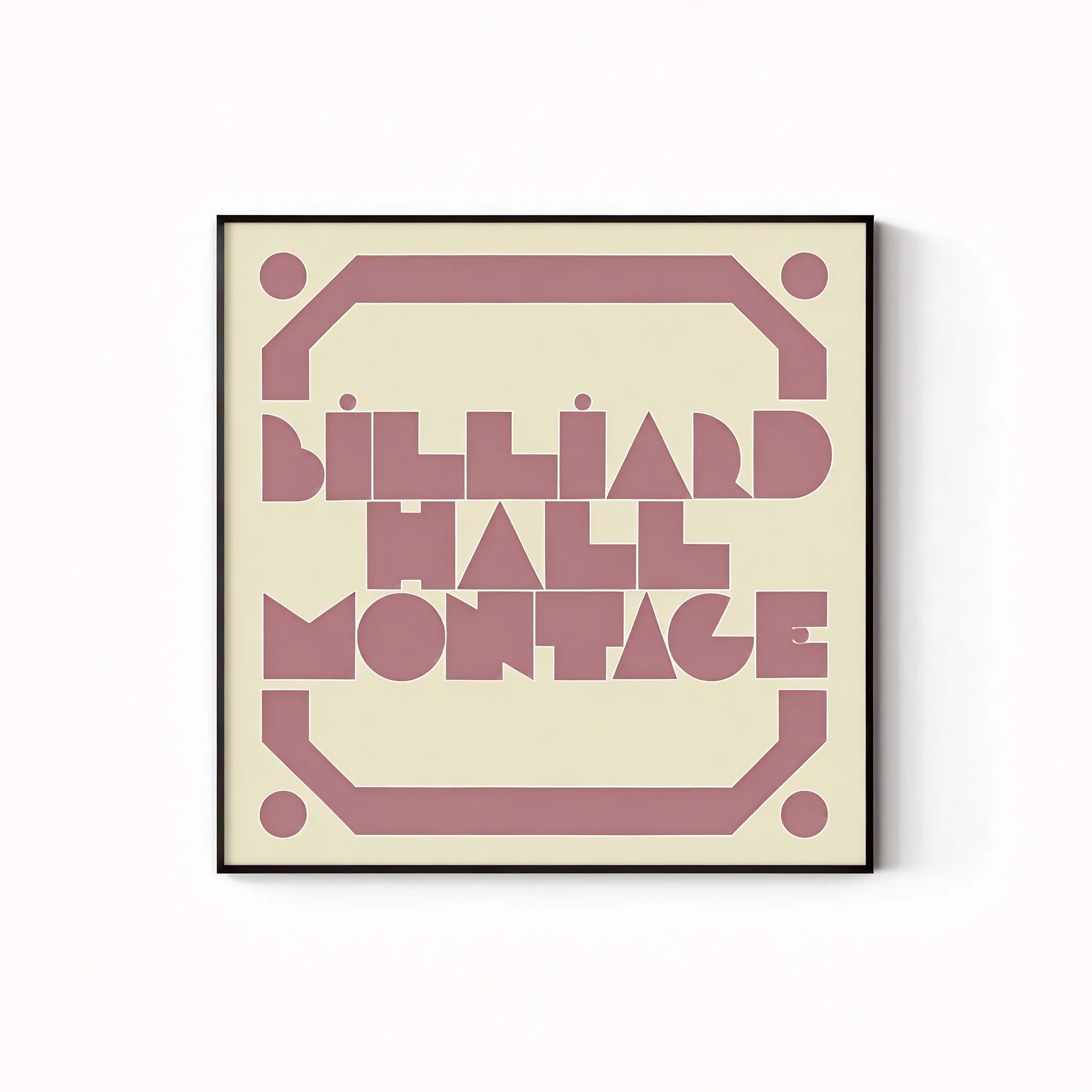 Fontastic Finds – Retro Lettering Art for Trendy Spaces Aescraft 60cm*60cm Billard Hall Black