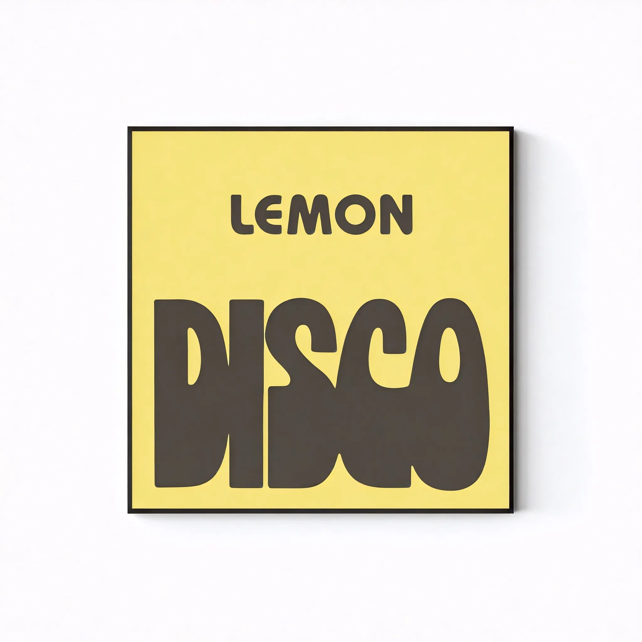 Fontastic Finds – Retro Lettering Art for Trendy Spaces Aescraft 60cm*60cm Lemon Disco Black