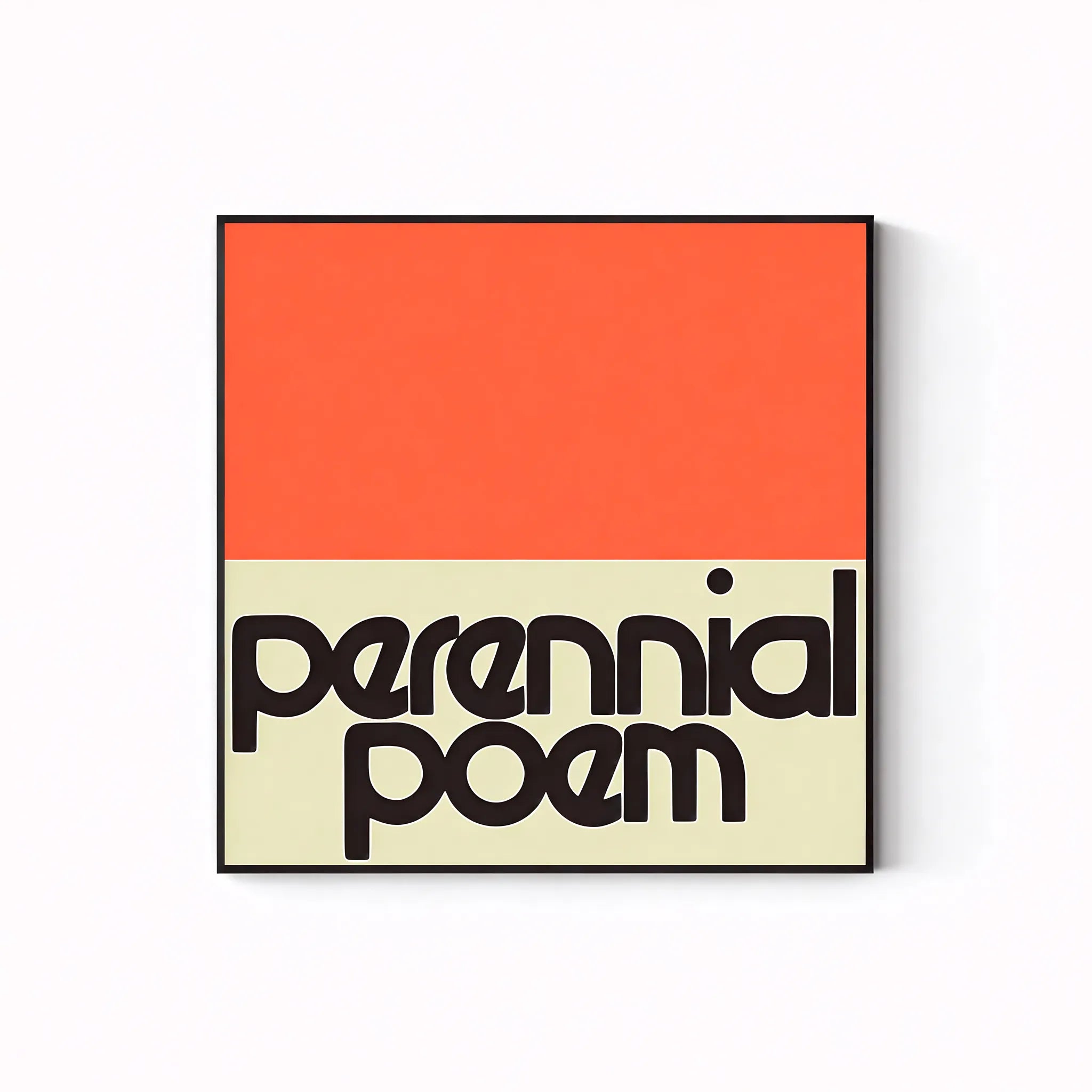 Fontastic Finds – Retro Lettering Art for Trendy Spaces Aescraft 30cm*30cm Perenial Poem Black